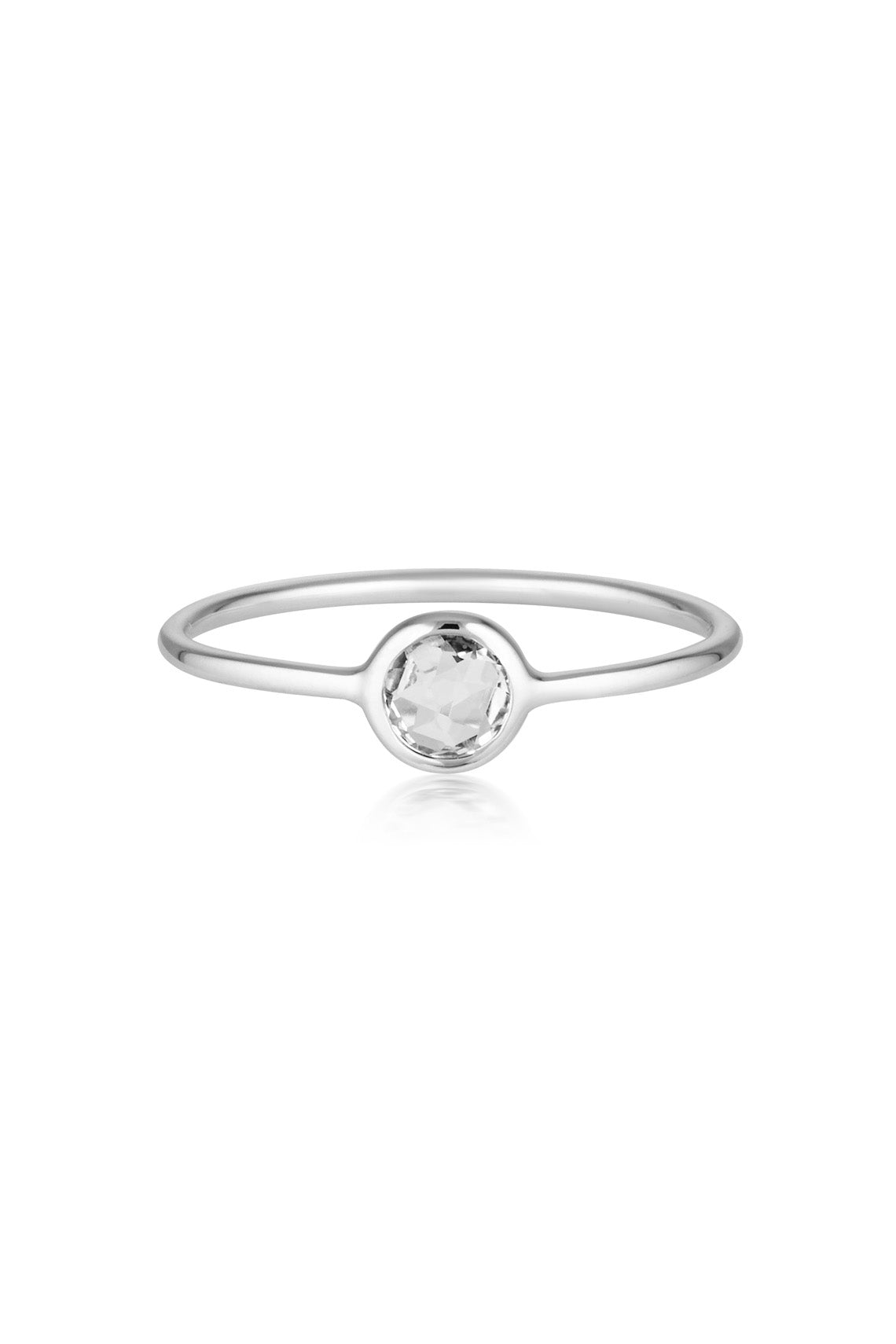 EOS WHITE TOPAZ SILVER RING