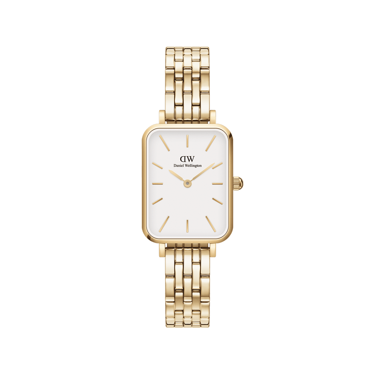 Daniel Wellington Quadro 20x26 5-Link Gold & White Watch