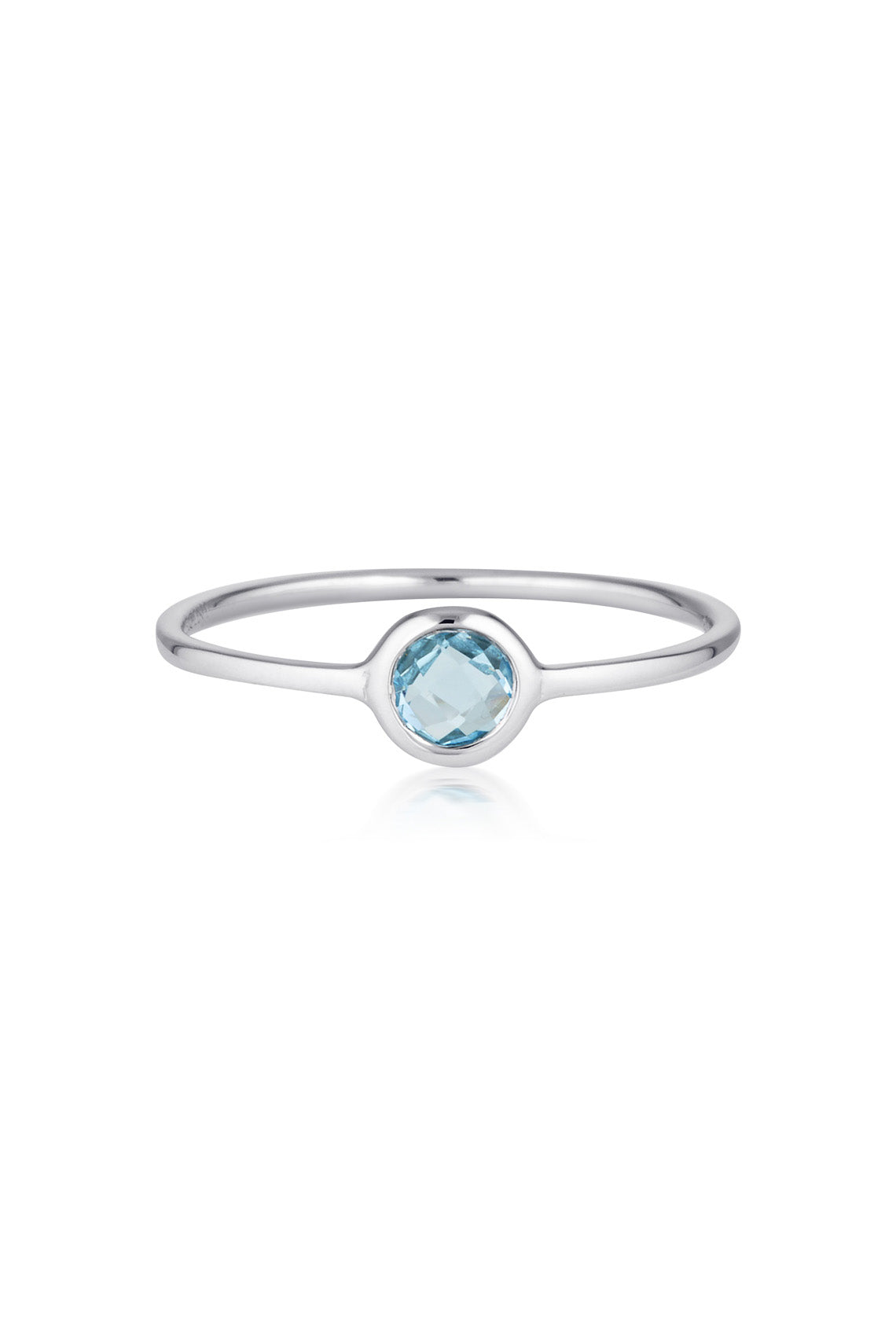 EOS BLUE TOPAZ SILVER RING