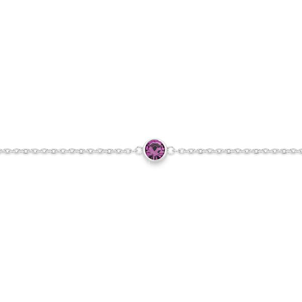 Silver FEBRUARY Birthstone Bracelet