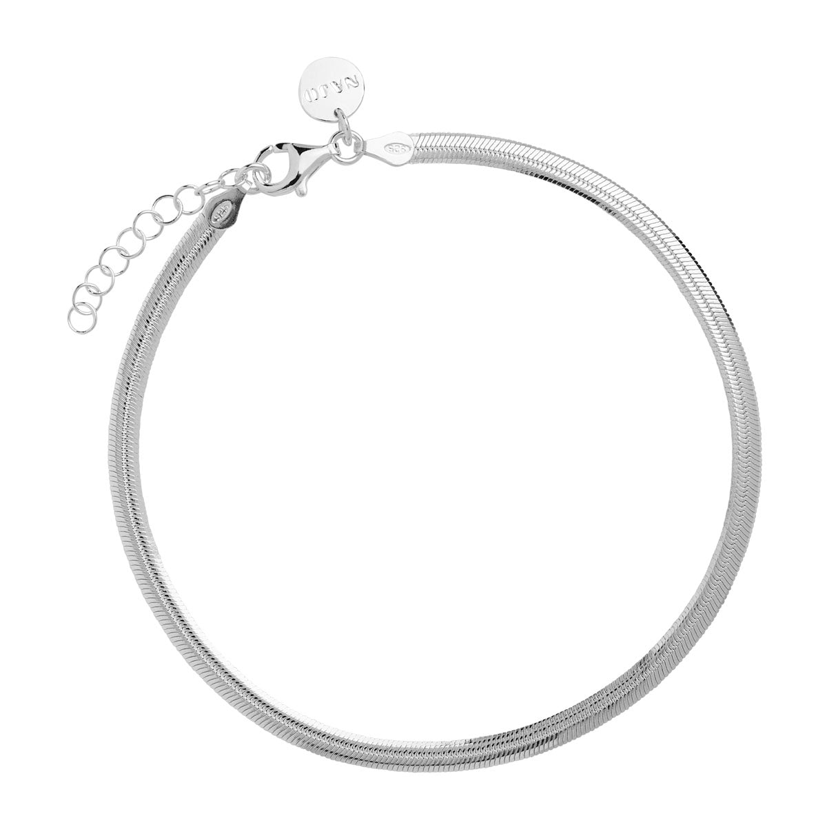 NAJO Celestine Silver Anklet (23cm+ext)