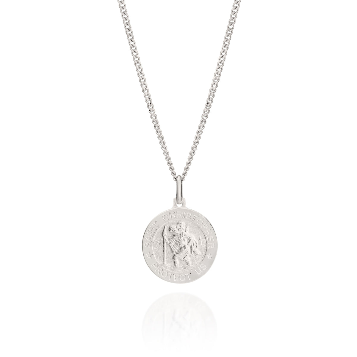 Silver 18mm St Christopher pendant