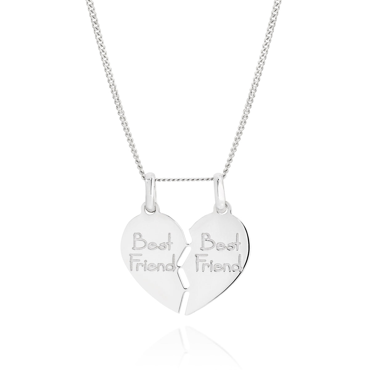 Silver Best Friend break pendant