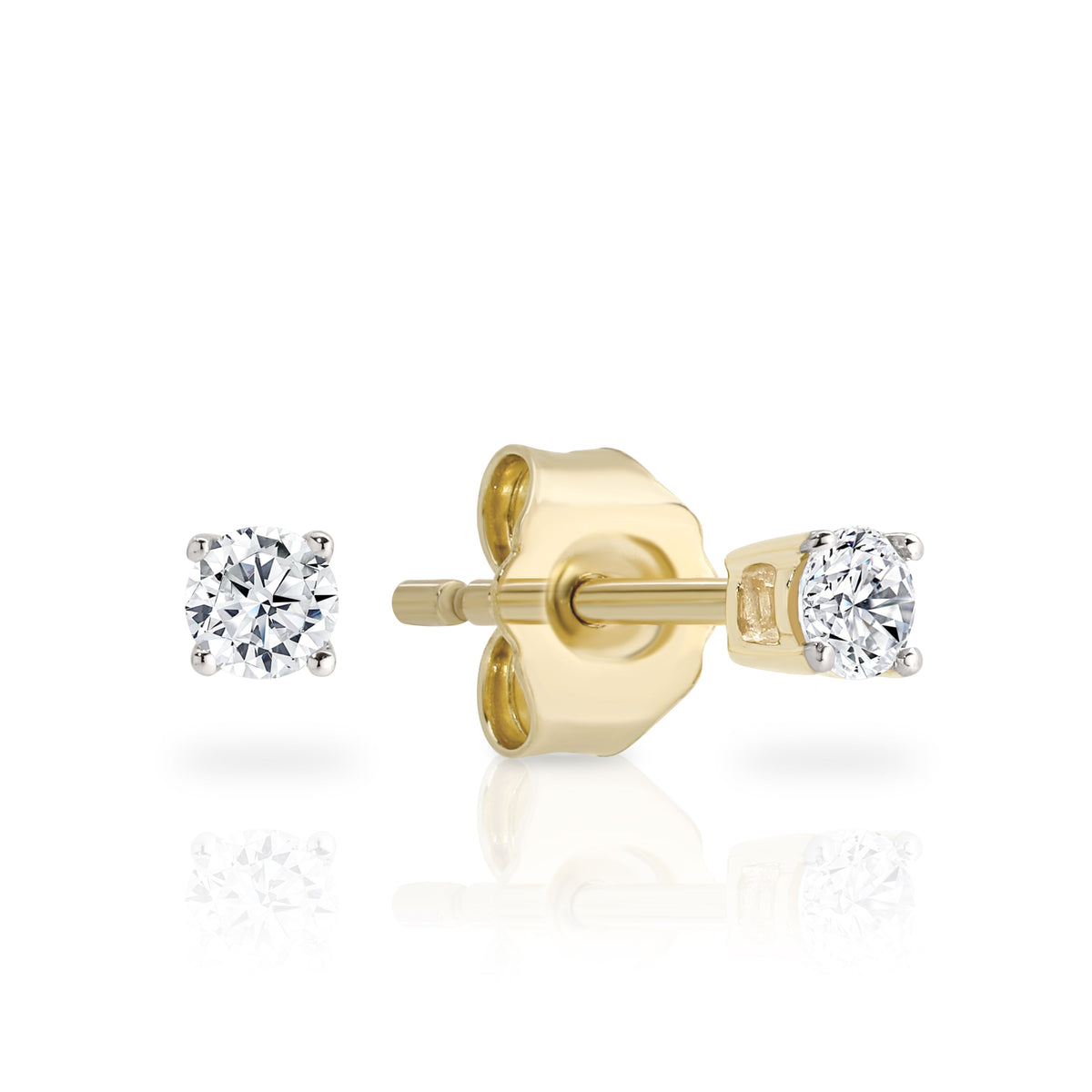 9ct gold 0.15ct diamond studs