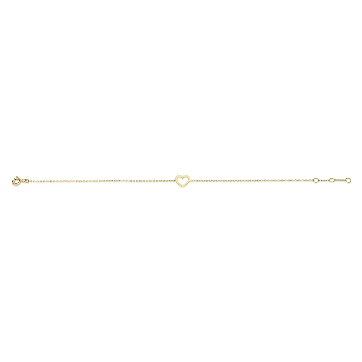 9ct gold heart bracelet