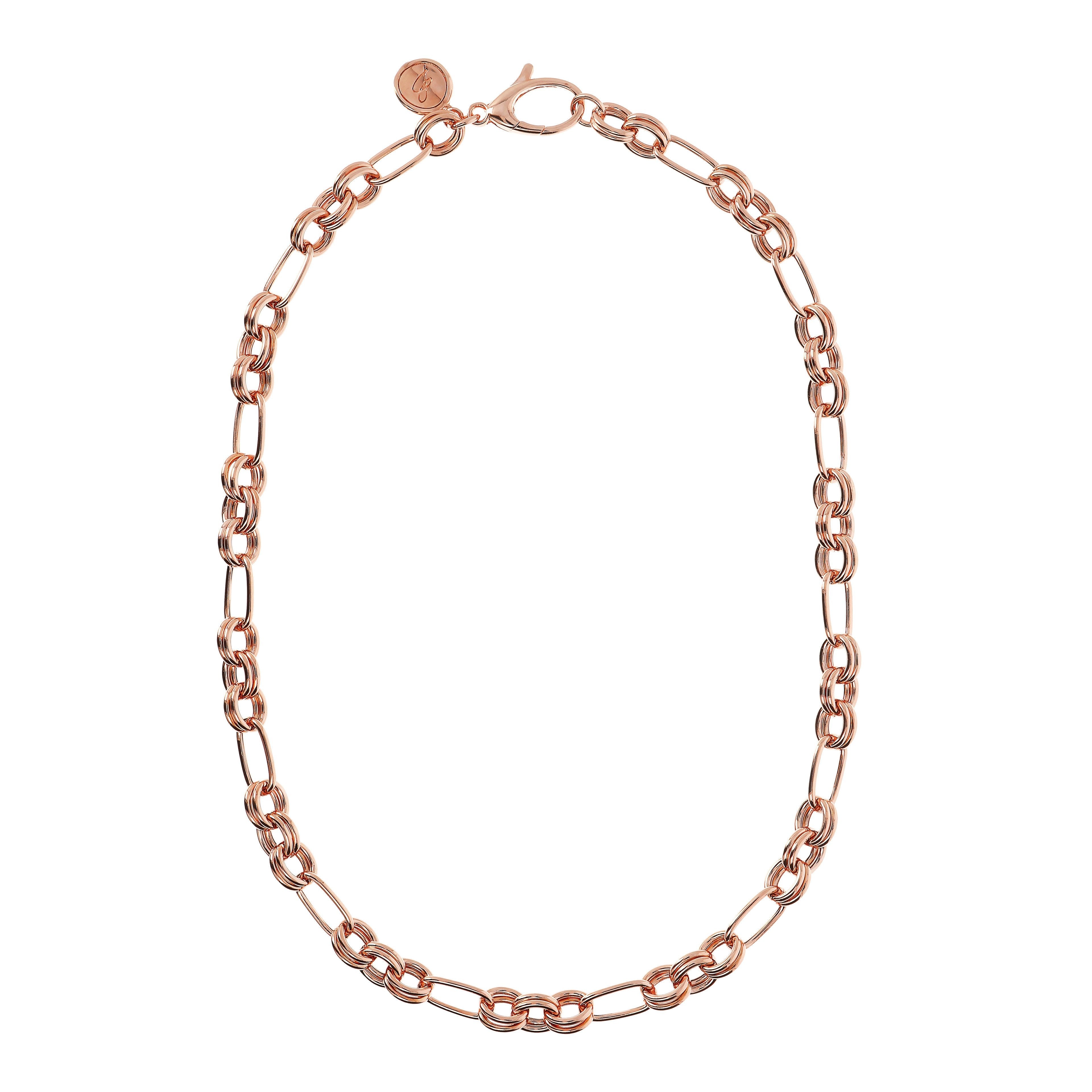 Bronzallure Alternate Oval Chain Necklace