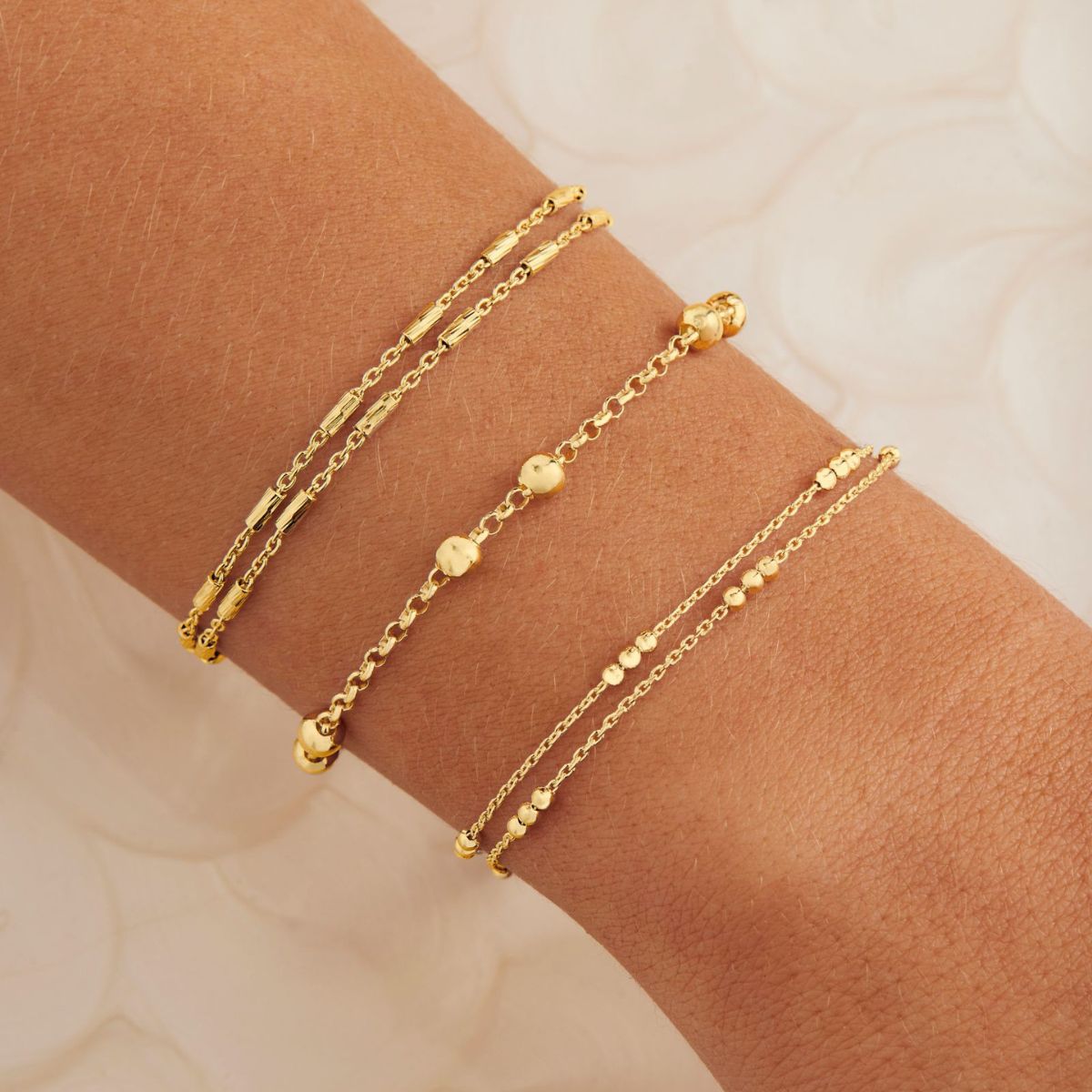 NAJO Equilibrium Yellow Gold Bracelet (18.5cm+ext)