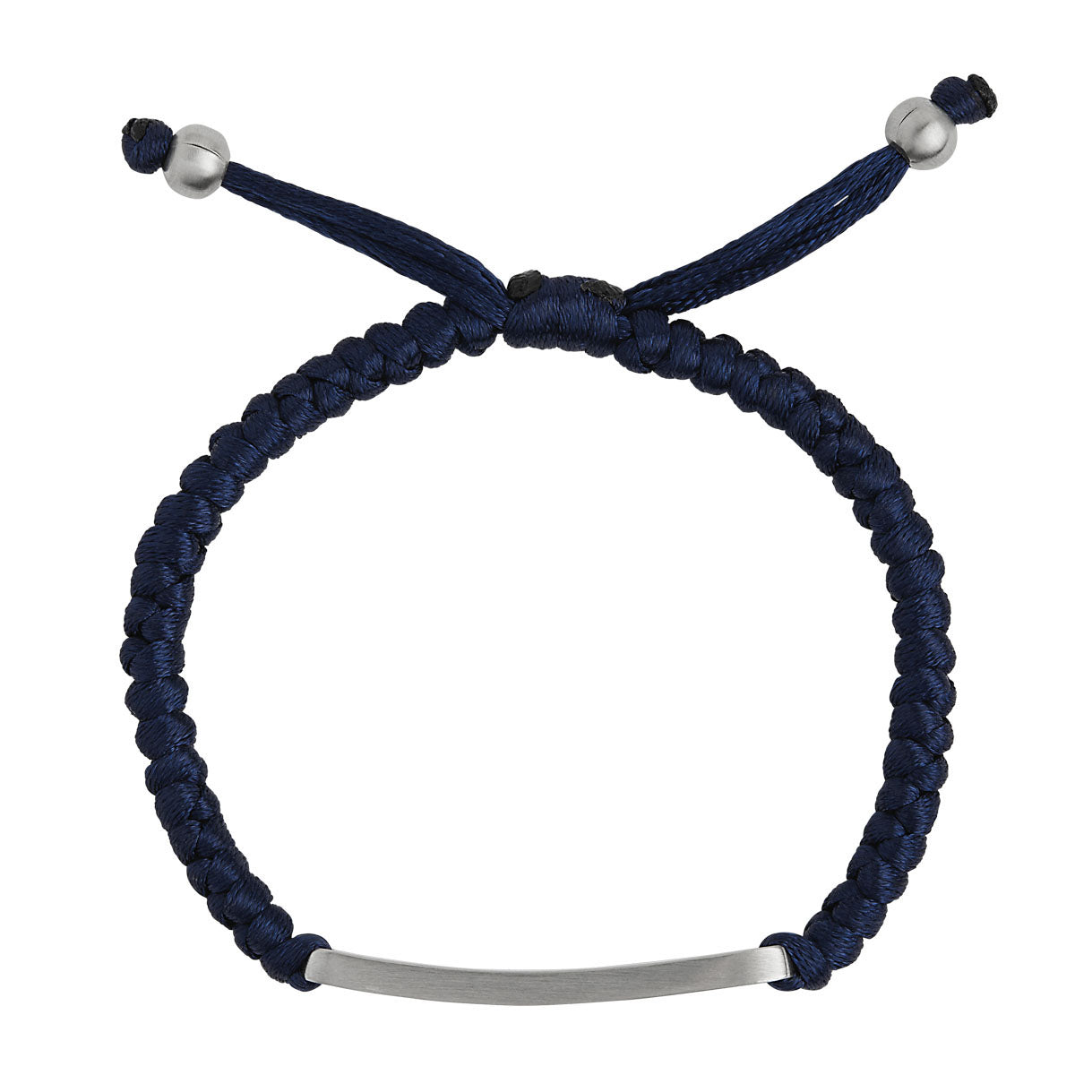 NAJO Elemental Blue Cord & Steel Bracelet, extendable