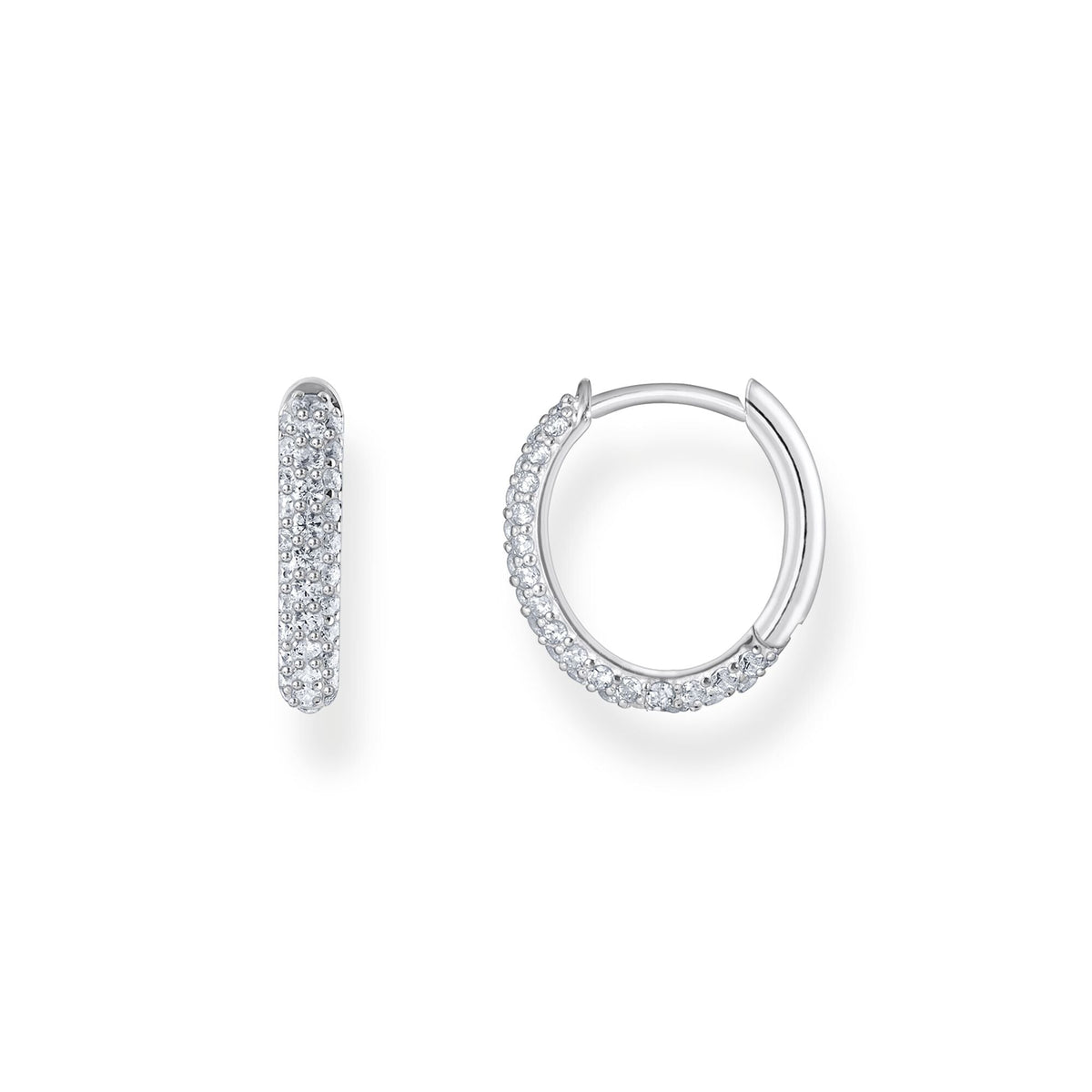 THOMAS SABO Hoop earrings with white zirconia pave
