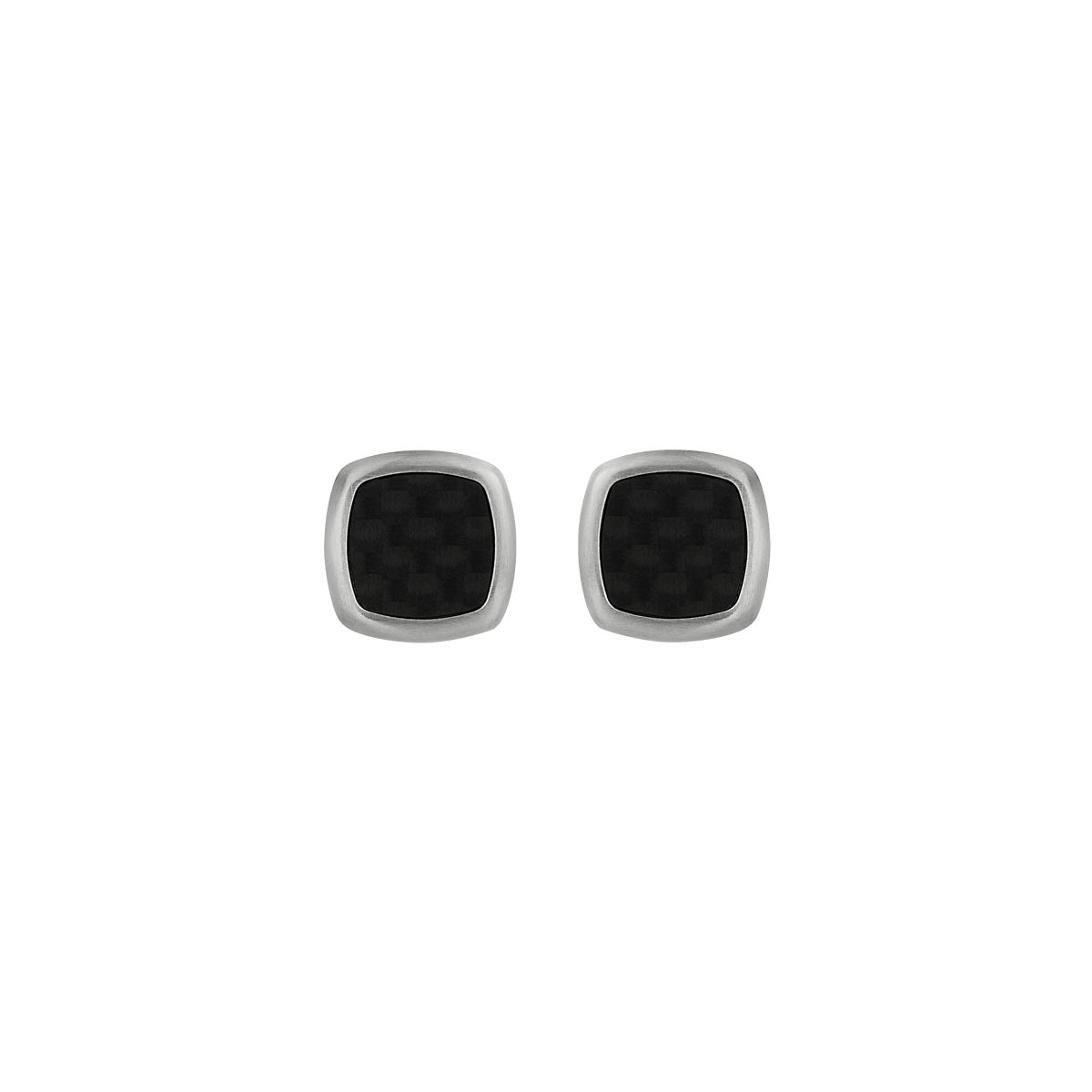 NAJO Aviator Carbon Fibre & Steel Square Cufflink