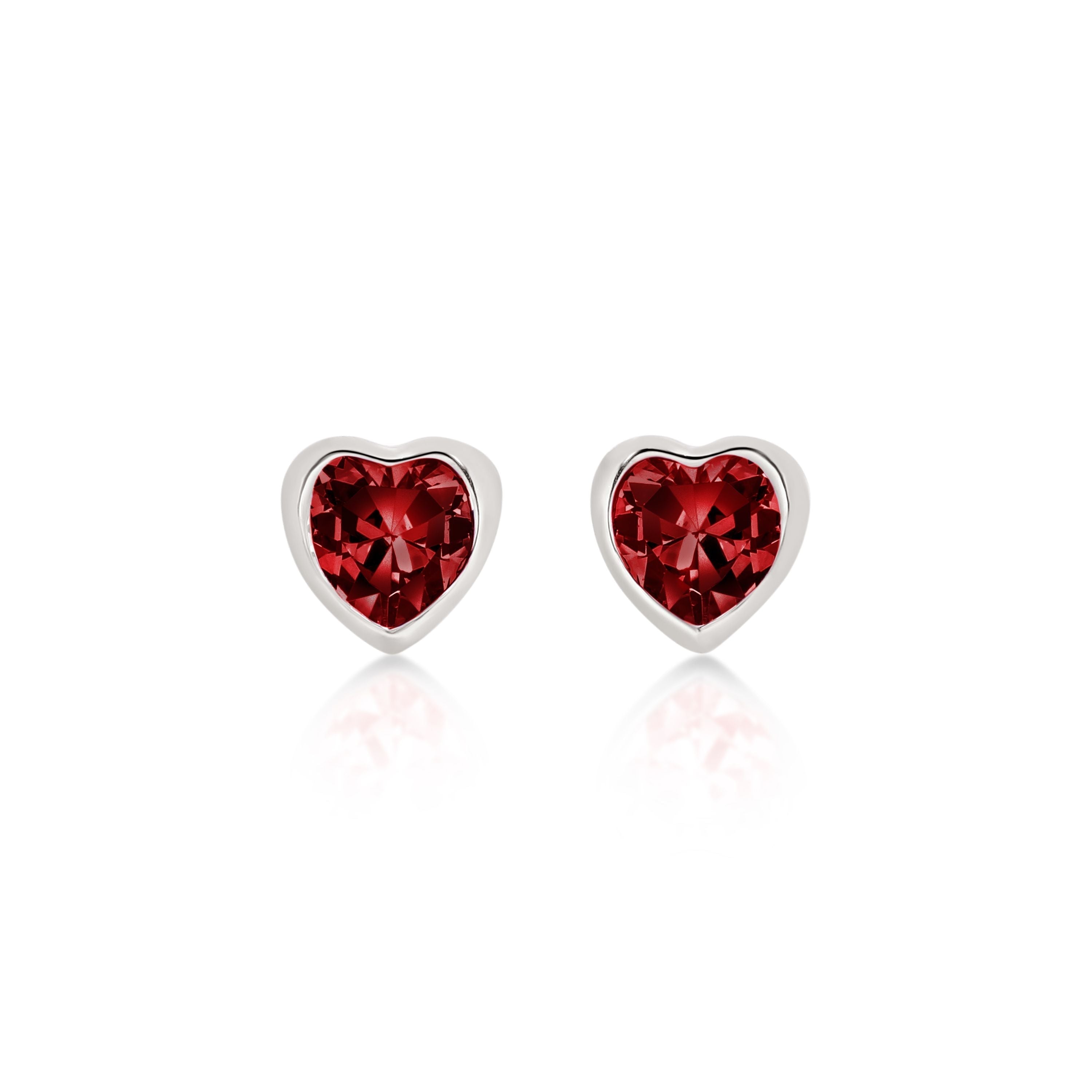 Silver JANUARY Birthstone Studs