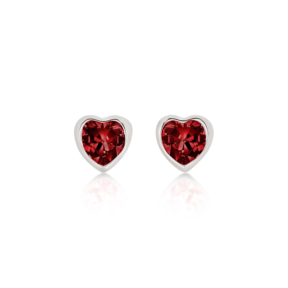 Silver JANUARY Birthstone Studs