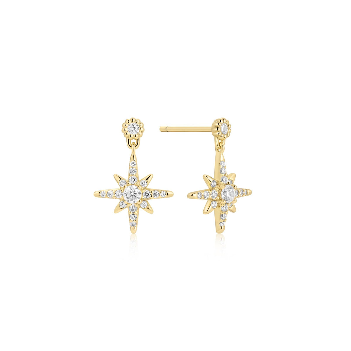 Ania Haie Gold Dangling Nova Star Stud Earrings