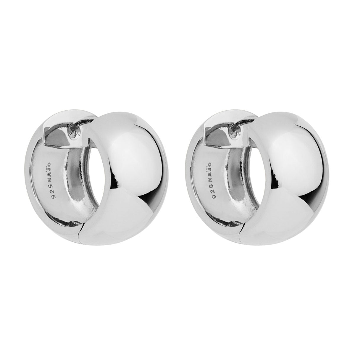 NAJO Daynight Silver Huggie Earrings