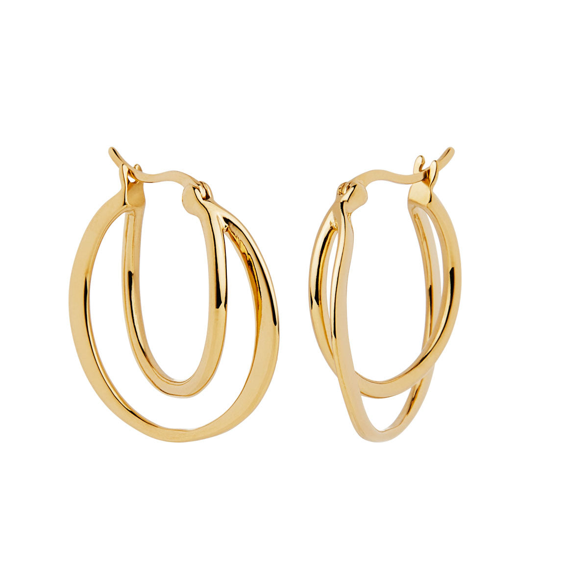NAJO Eclipse Yellow Gold Hoop Earrings