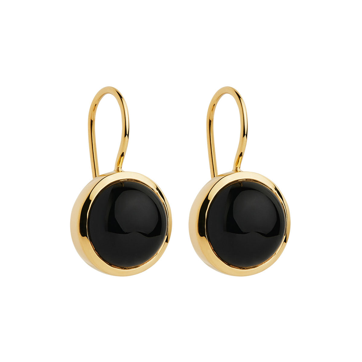 NAJO Chroma Yellow Gold Black Onyx Earrings
