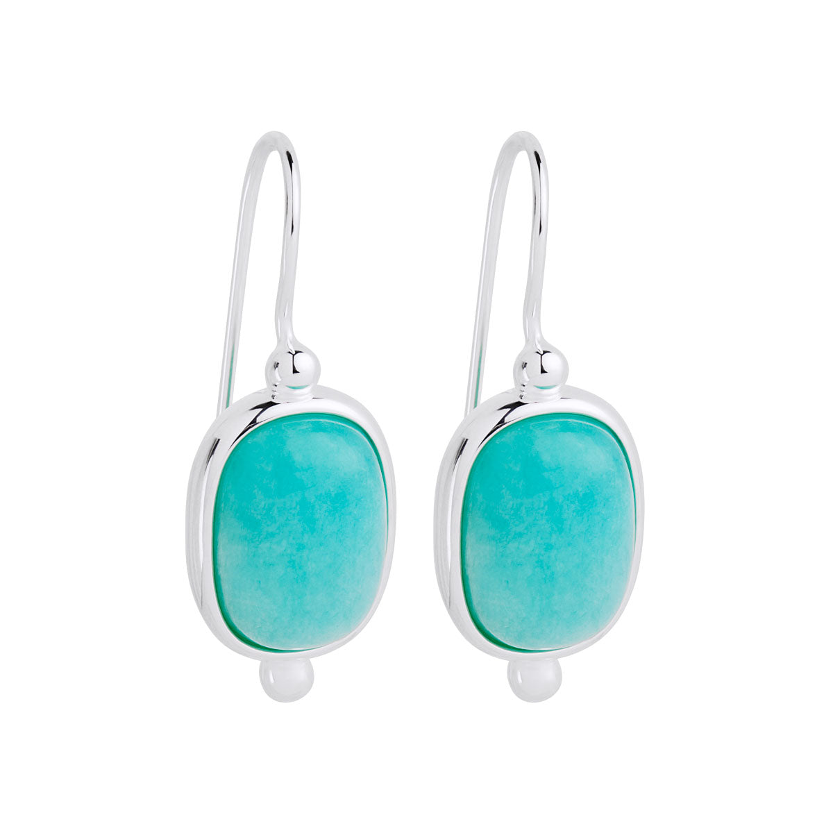NAJO Fleur Silver Amazonite Earrings