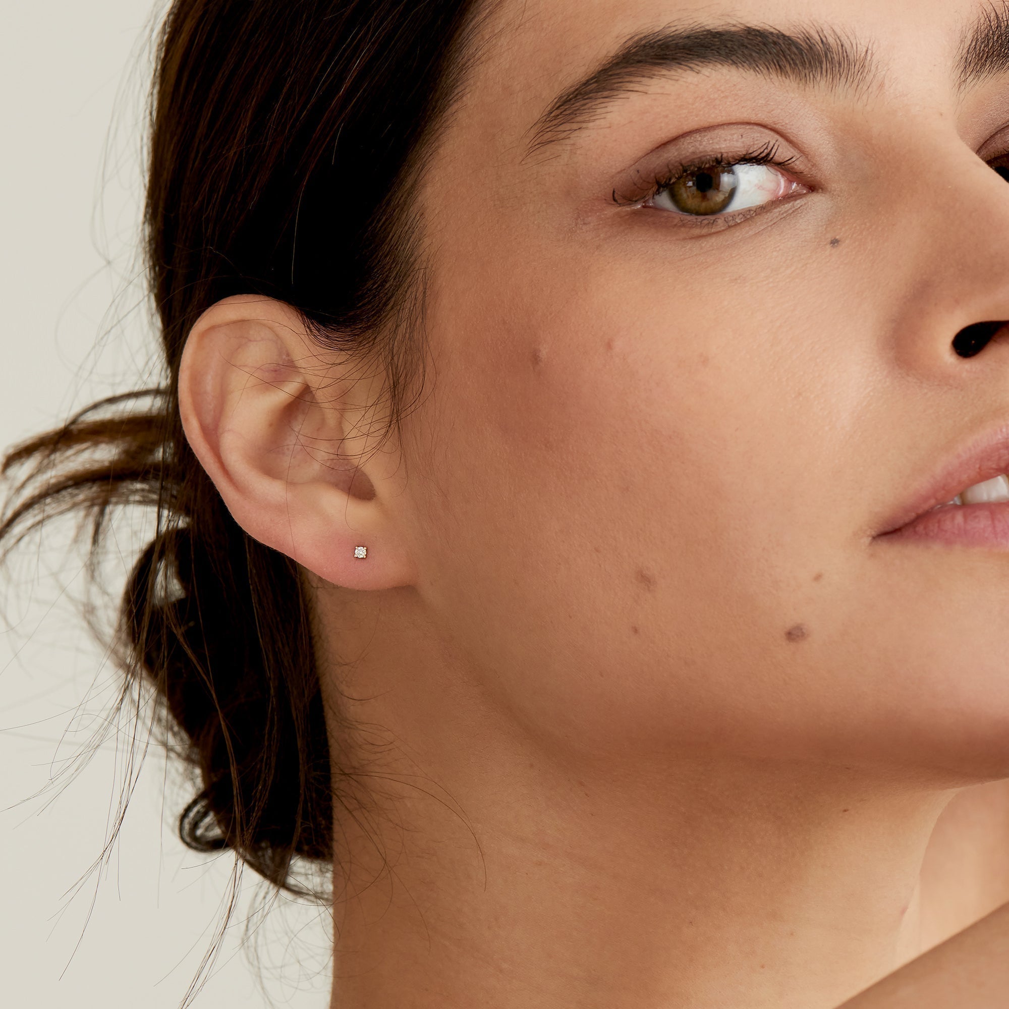 Ania Haie 14ct Gold Stargazer Natural Diamond Single Labret Earring
