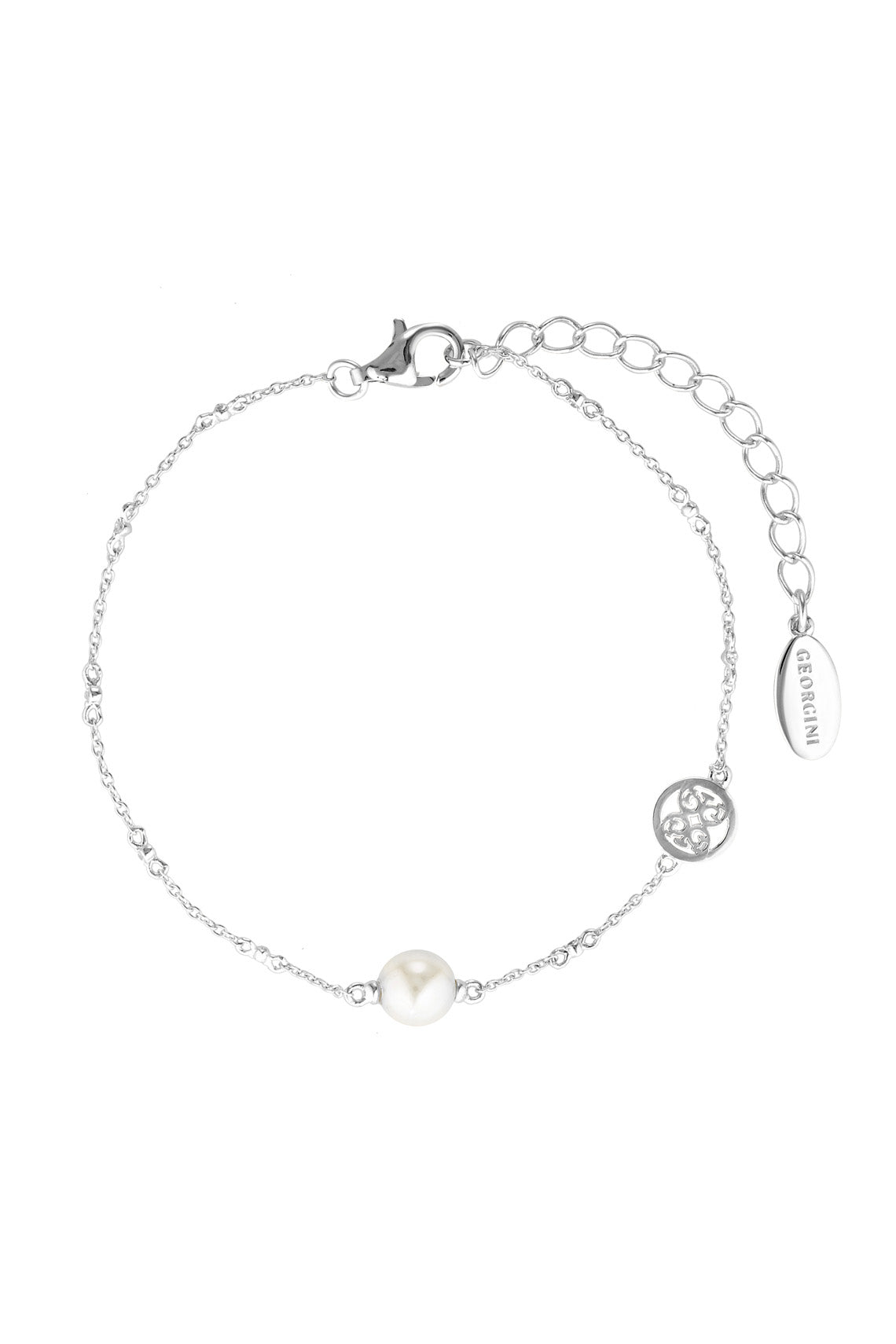 RED CARPET GLOBE PEARL BRACELET SILVER