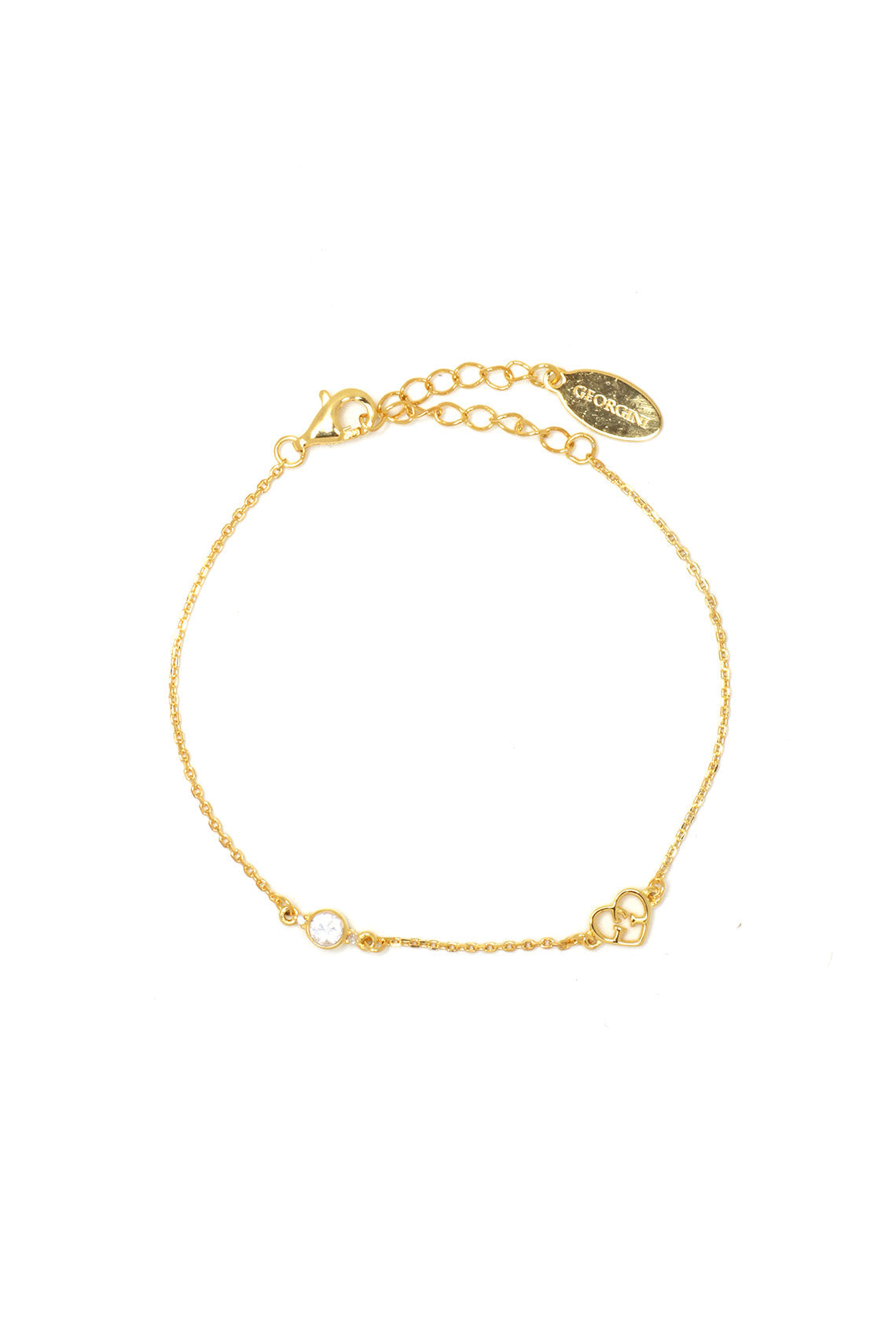 NATURAL TOPAZ AND TWO NATURAL DIAMOND APRIL BRACELET GOLD