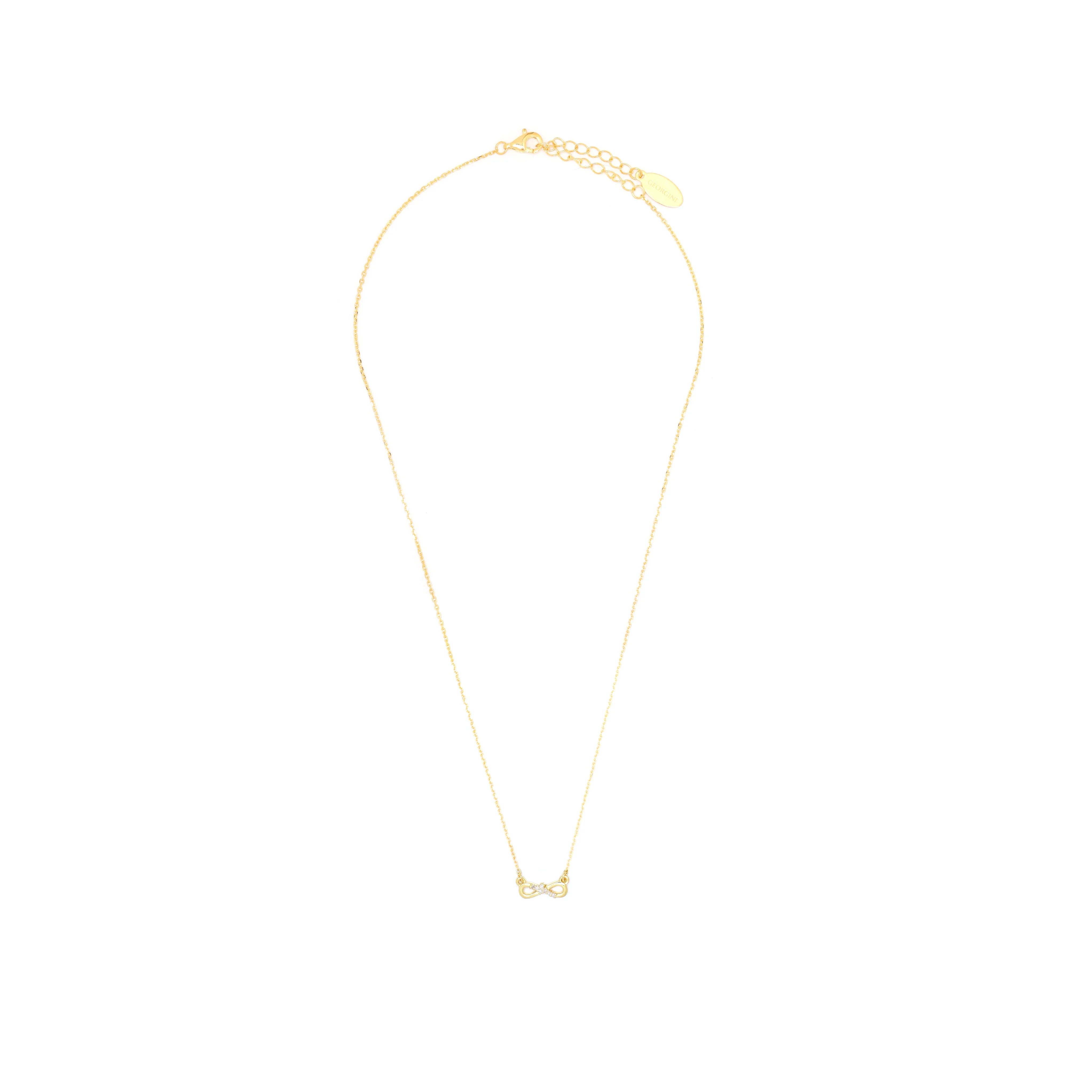 Diamonds by Georgini Seven Natural Diamond Infinity Pendant Gold