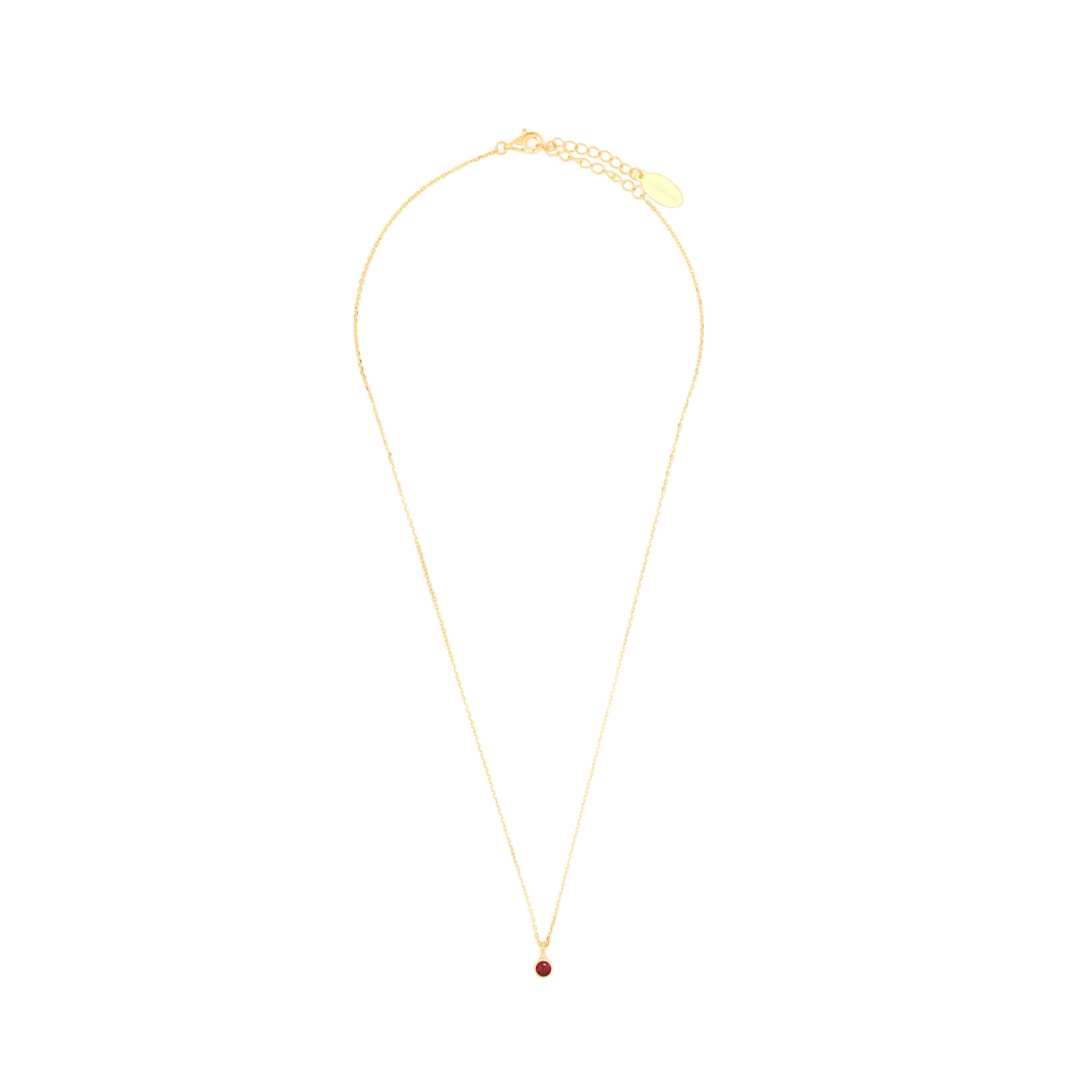 Diamonds by Georgini Natural Ruby and Diamond July Pendant Gold