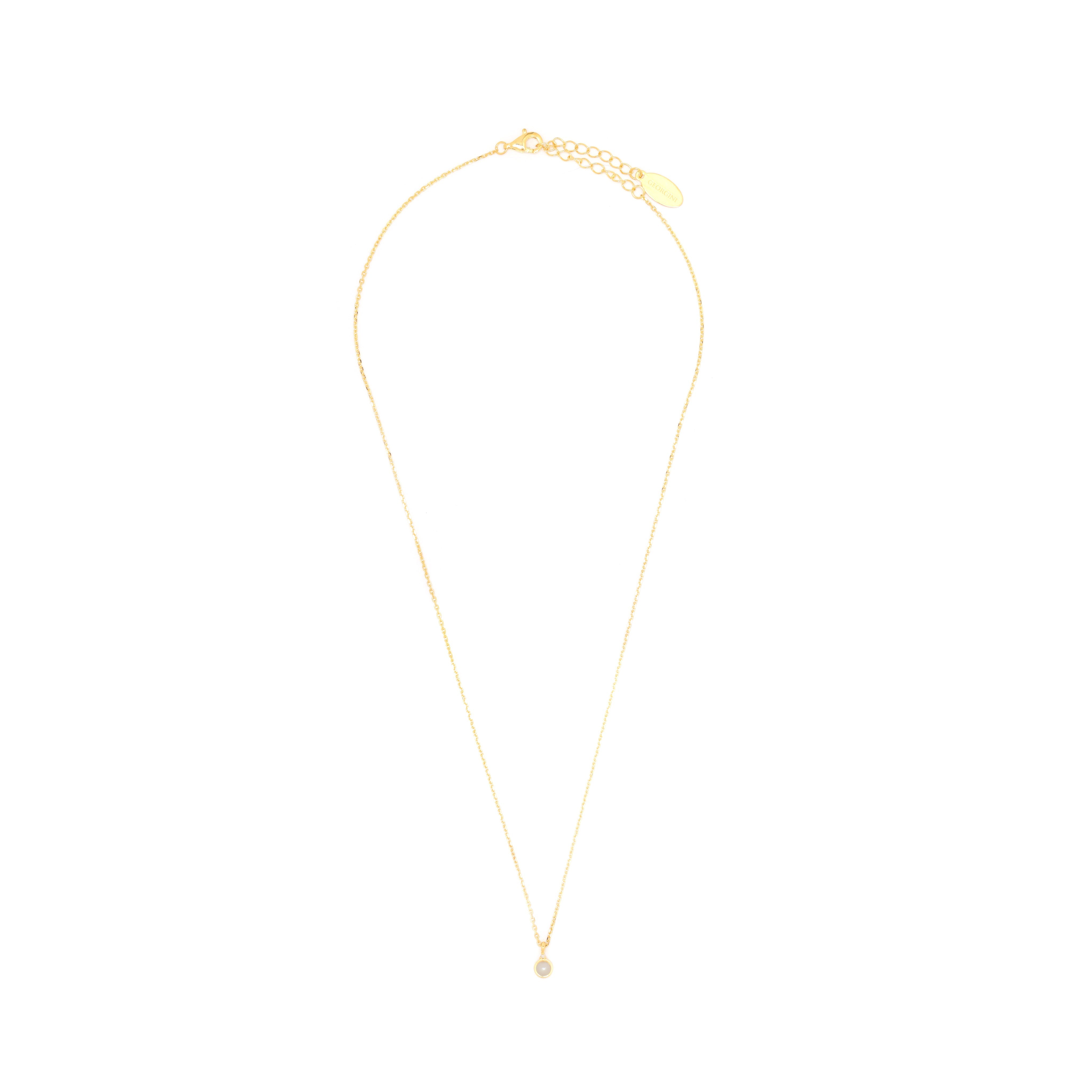 Diamonds by Georgini Freshwater Pearl and Diamond June Pendant Gold