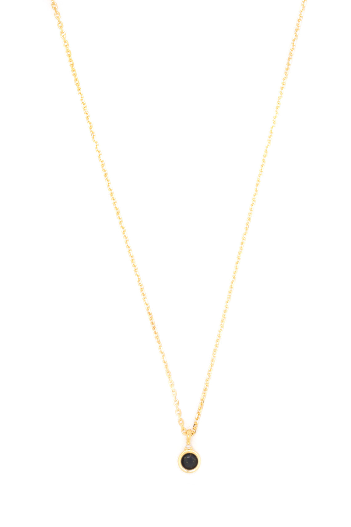 NATURAL SAPPHIRE AND DIAMOND SEPTEMBER PENDANT GOLD