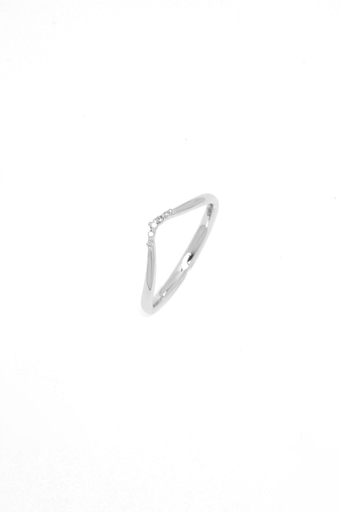 FIVE NATURAL DIAMOND FANCY RING SILVER