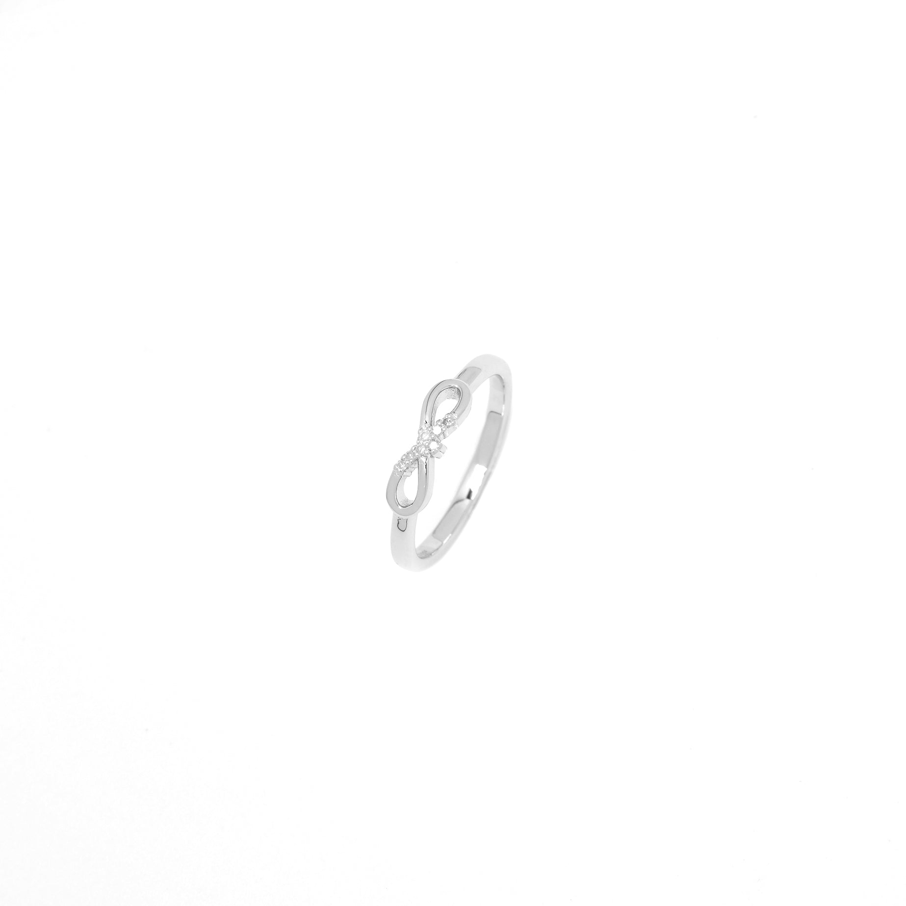 Diamonds by Georgini Seven Natural Diamond Infinity Ring Silver