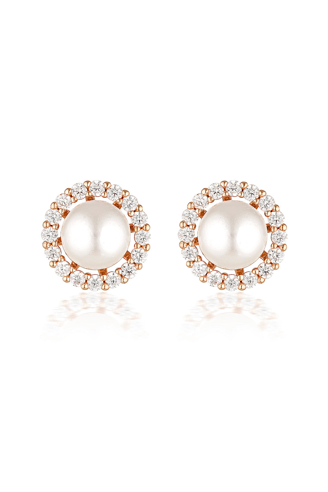 NOEL NIGHTS ESTEEM PEARL EARRINGS ROSE GOLD