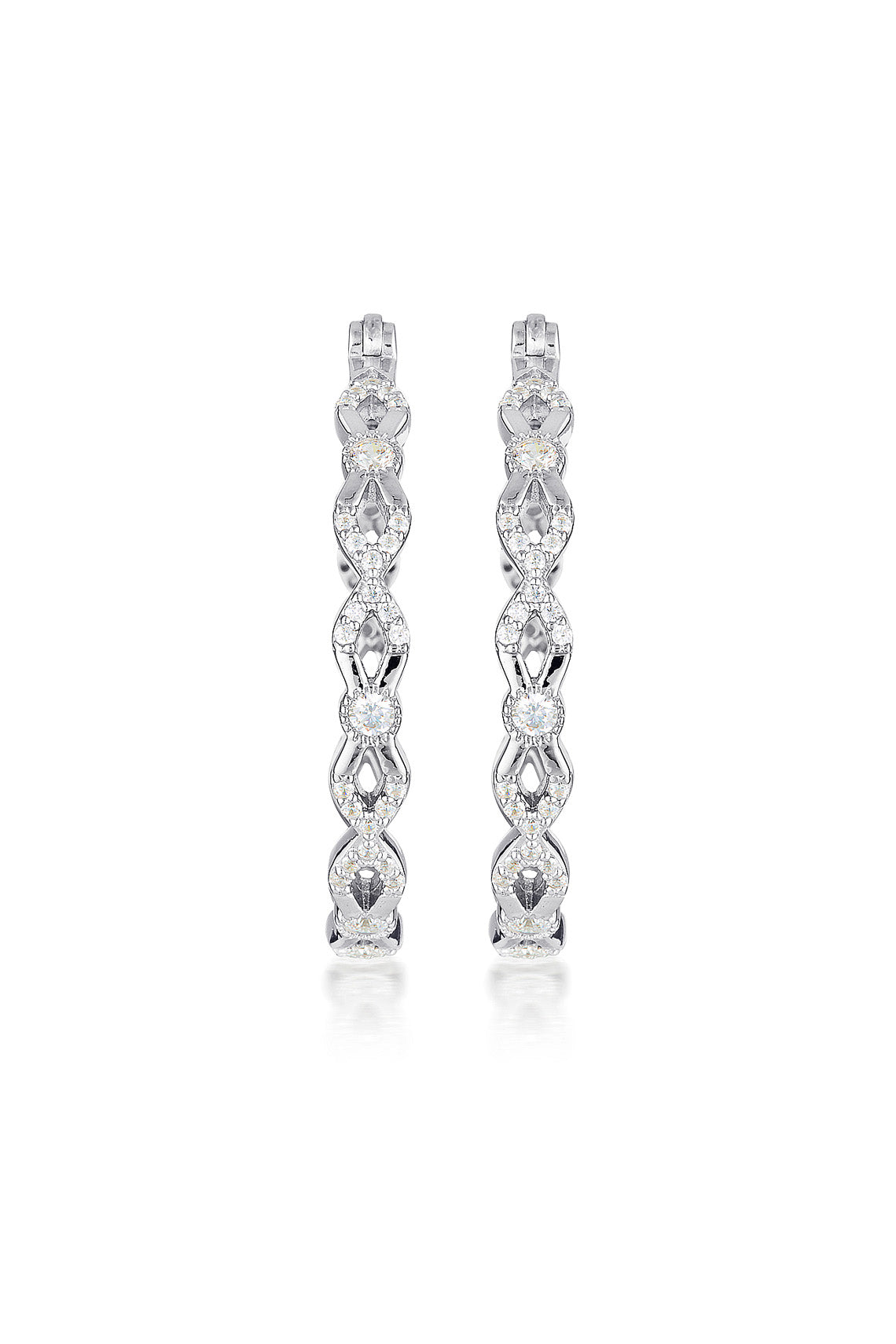 RED CARPET OVATION EARRINGS SILVER