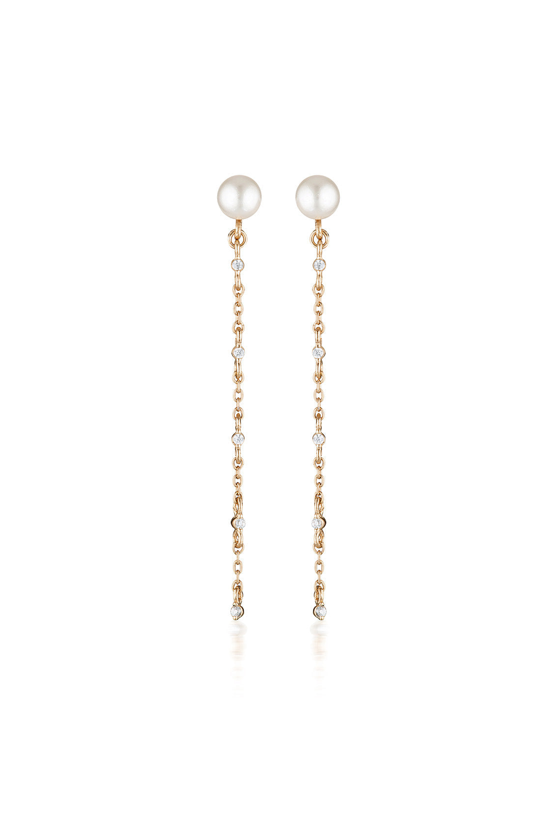 RED CARPET GLOBE EARRINGS ROSE GOLD