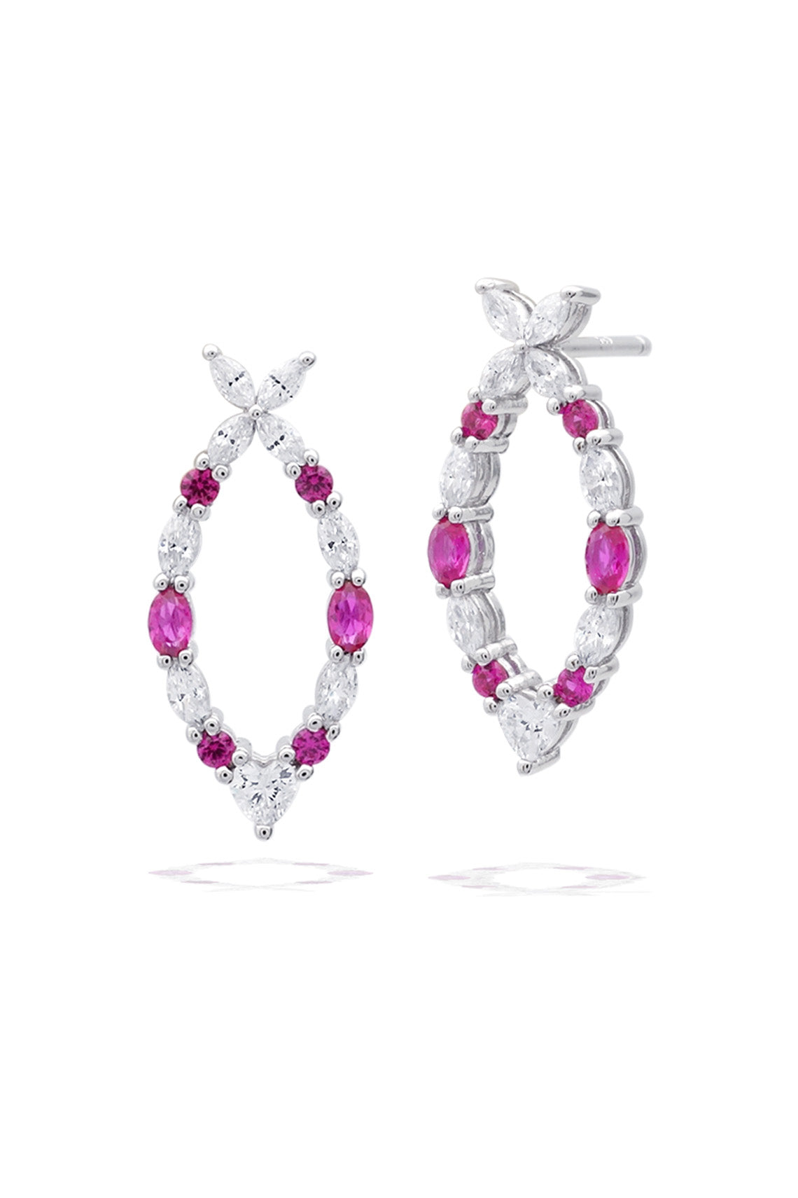 A CHRISTMAS JOURNEY YULE EARRINGS RUBY