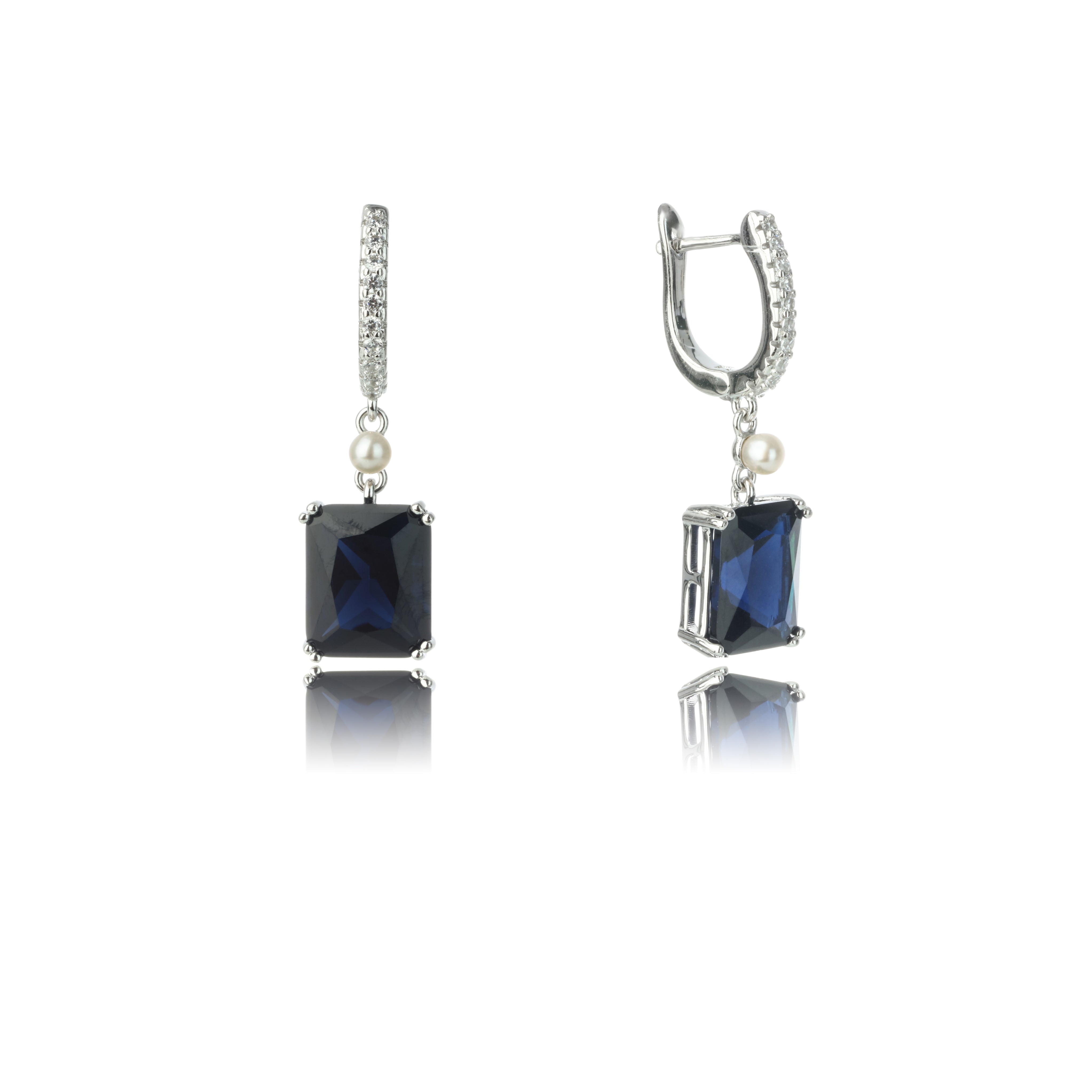 Georgini Oceans Hayman Freshwater Pearl Earrings Silver
