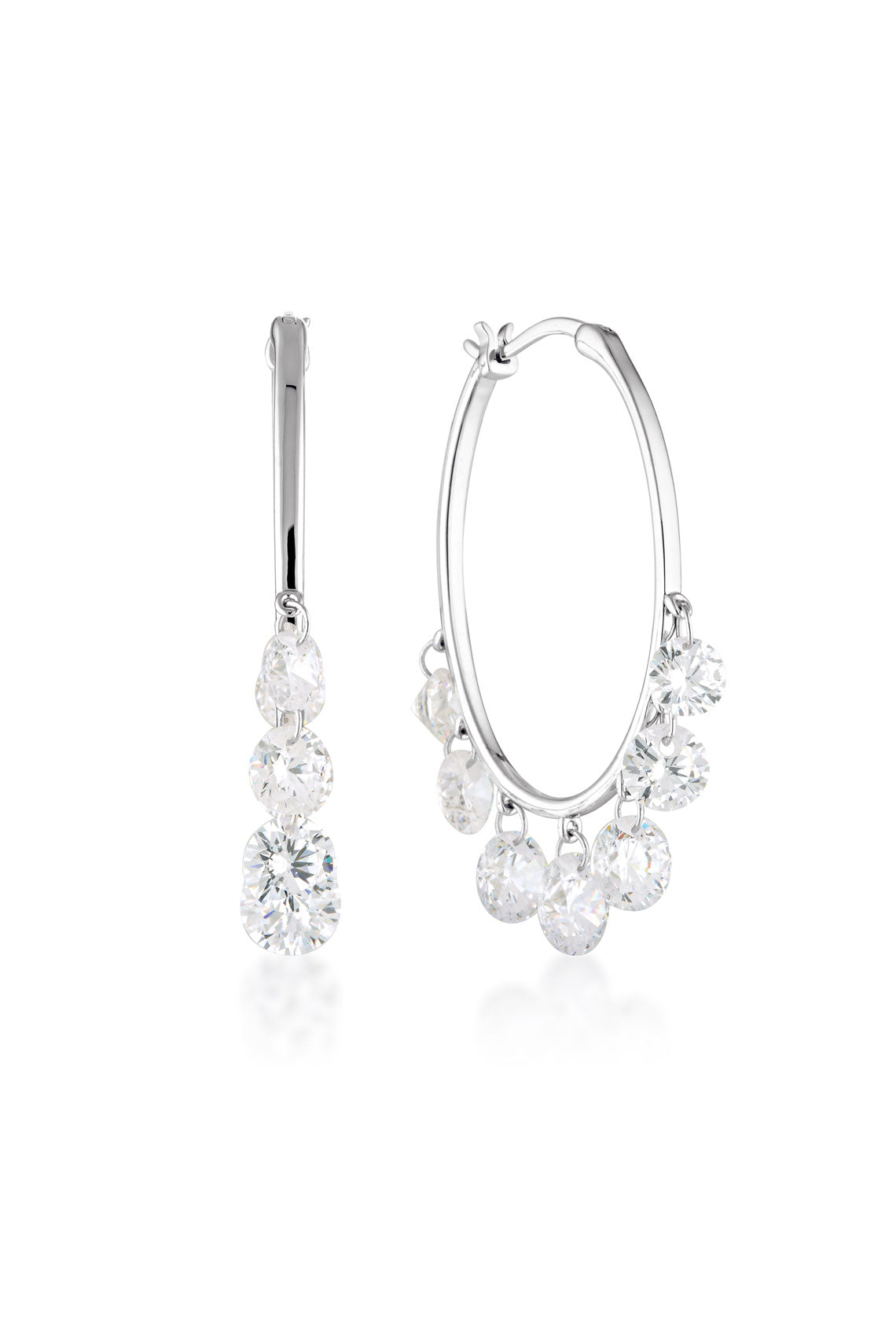Georgini Mirage Edith Hoop Earrings Silver
