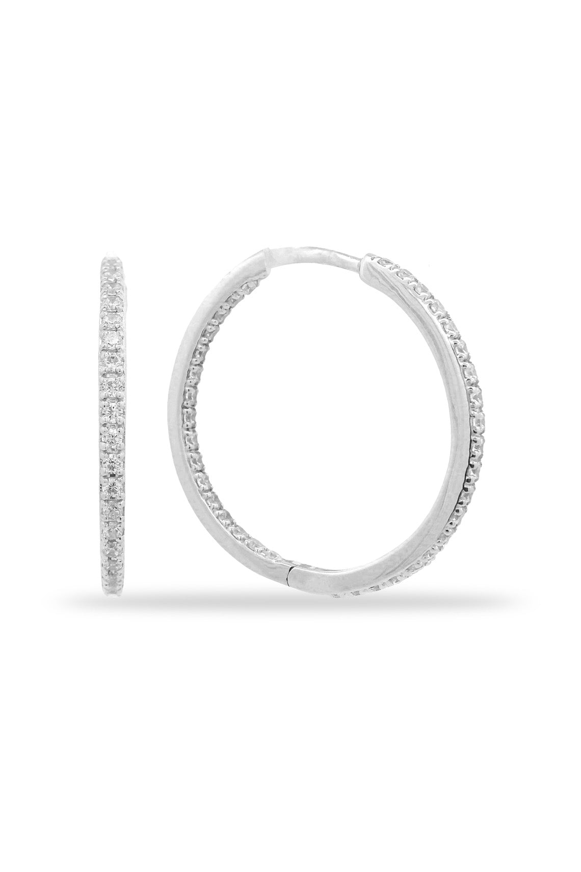 GEORGINI ELEGANT ESSENTIALS 25MM HOOP SILVER