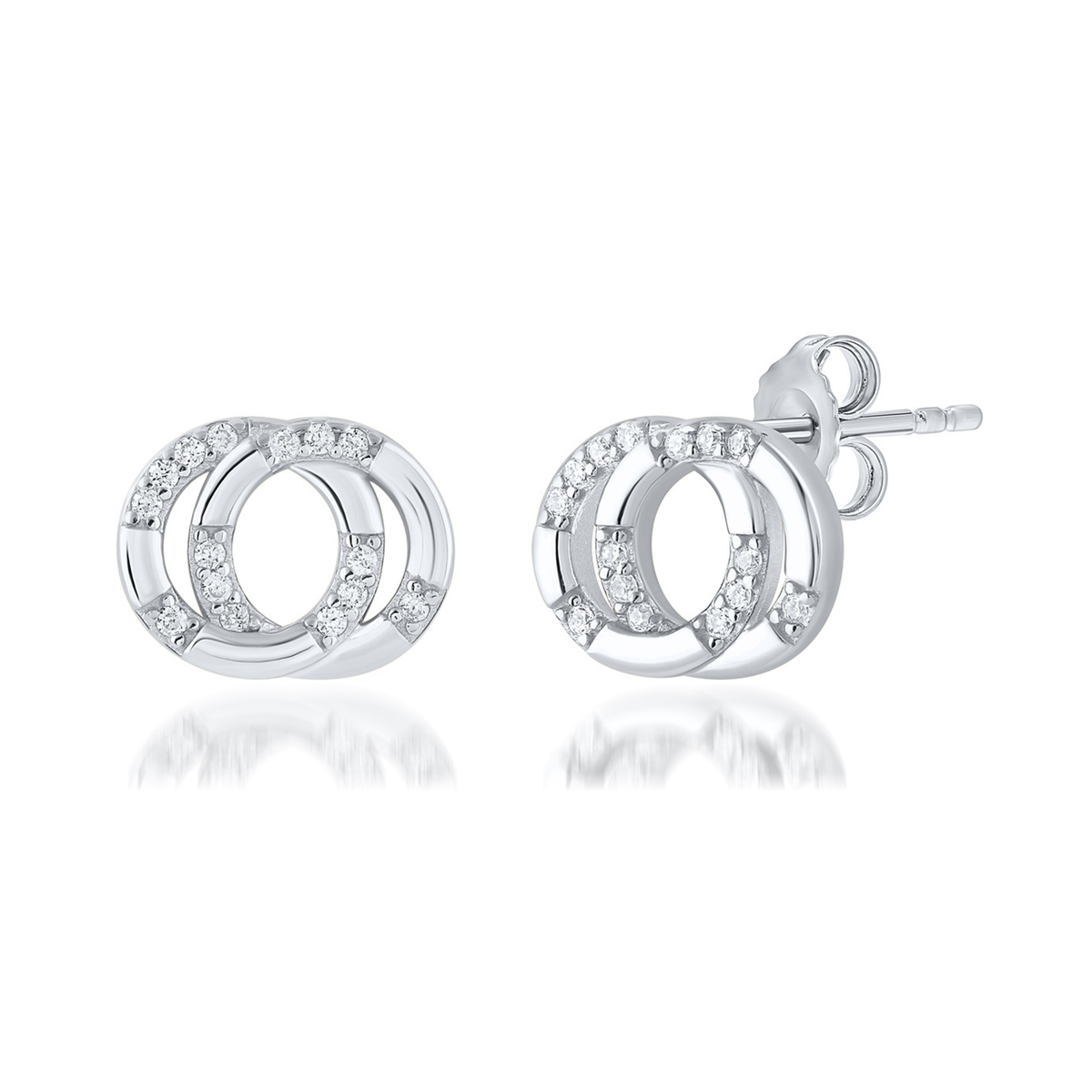 GEORGINI ALCHEMY COUTURE LINK EARRINGS SILVER