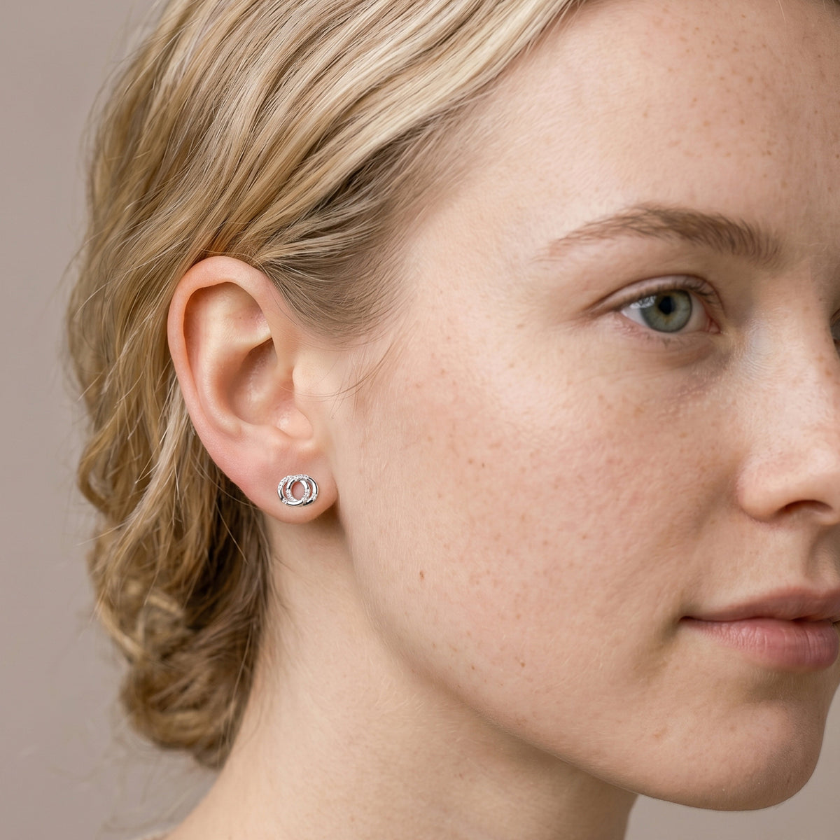 GEORGINI ALCHEMY COUTURE LINK EARRINGS SILVER