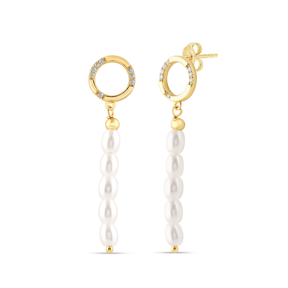 GEORGINI ALCHEMY PHASE EARRINGS GOLD
