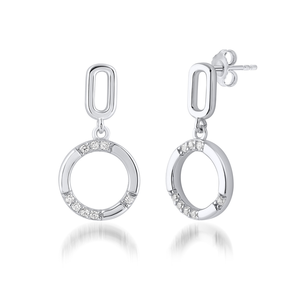 GEORGINI ALCHEMY AXIS EARRINGS SILVER