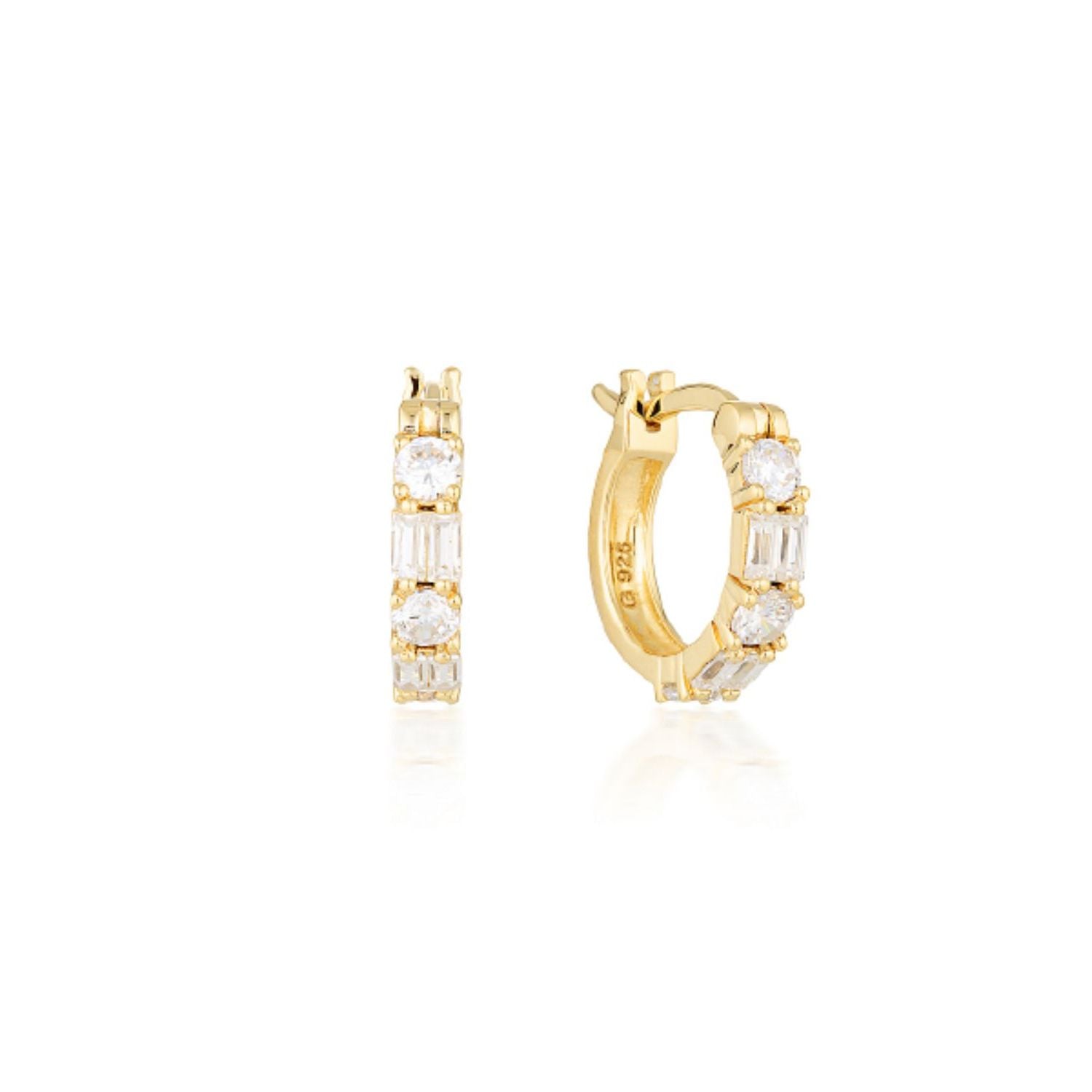 Georgini - Irina Small Gold Cubic Zirconia Hoop Earrings