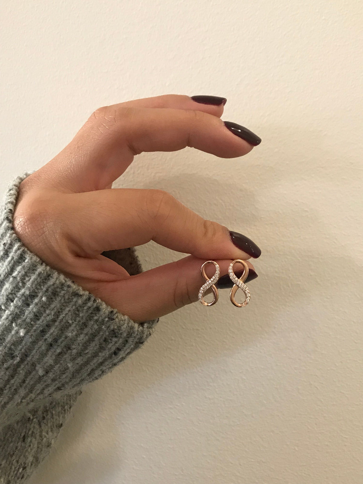 FOREVER INFINITY EARRINGS- ROSE GOLD