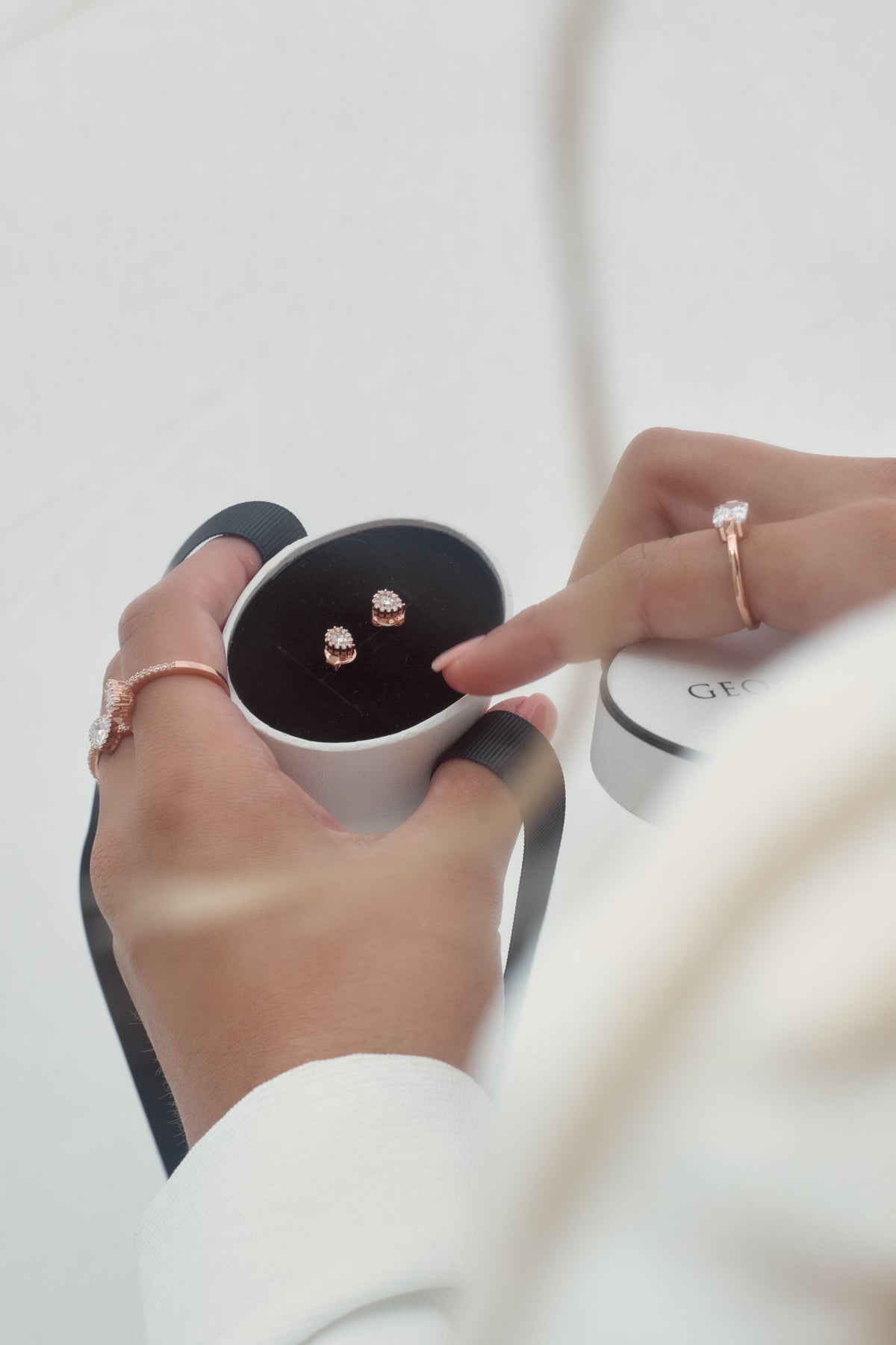 MONACO ROSE GOLD STUDS