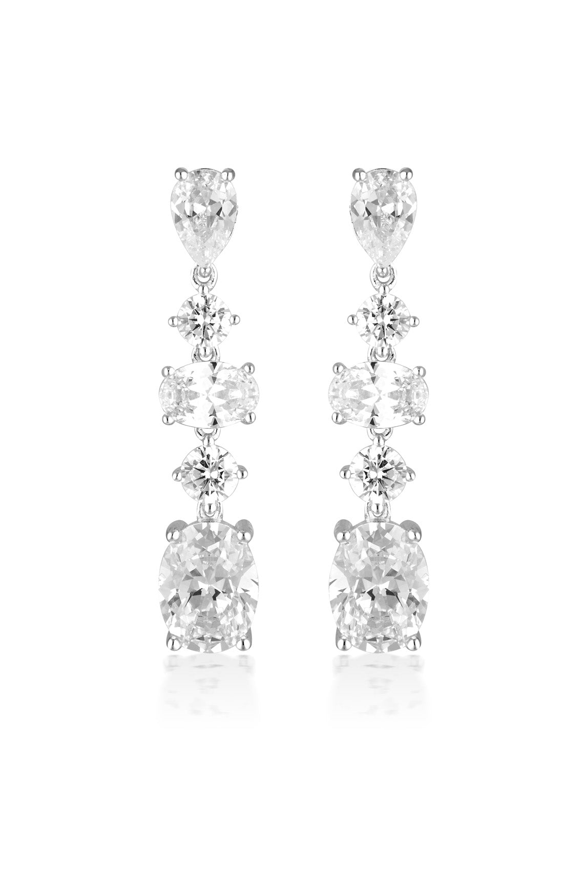 ICONIC BRIDAL CHRISTINA EARRINGS SILVER