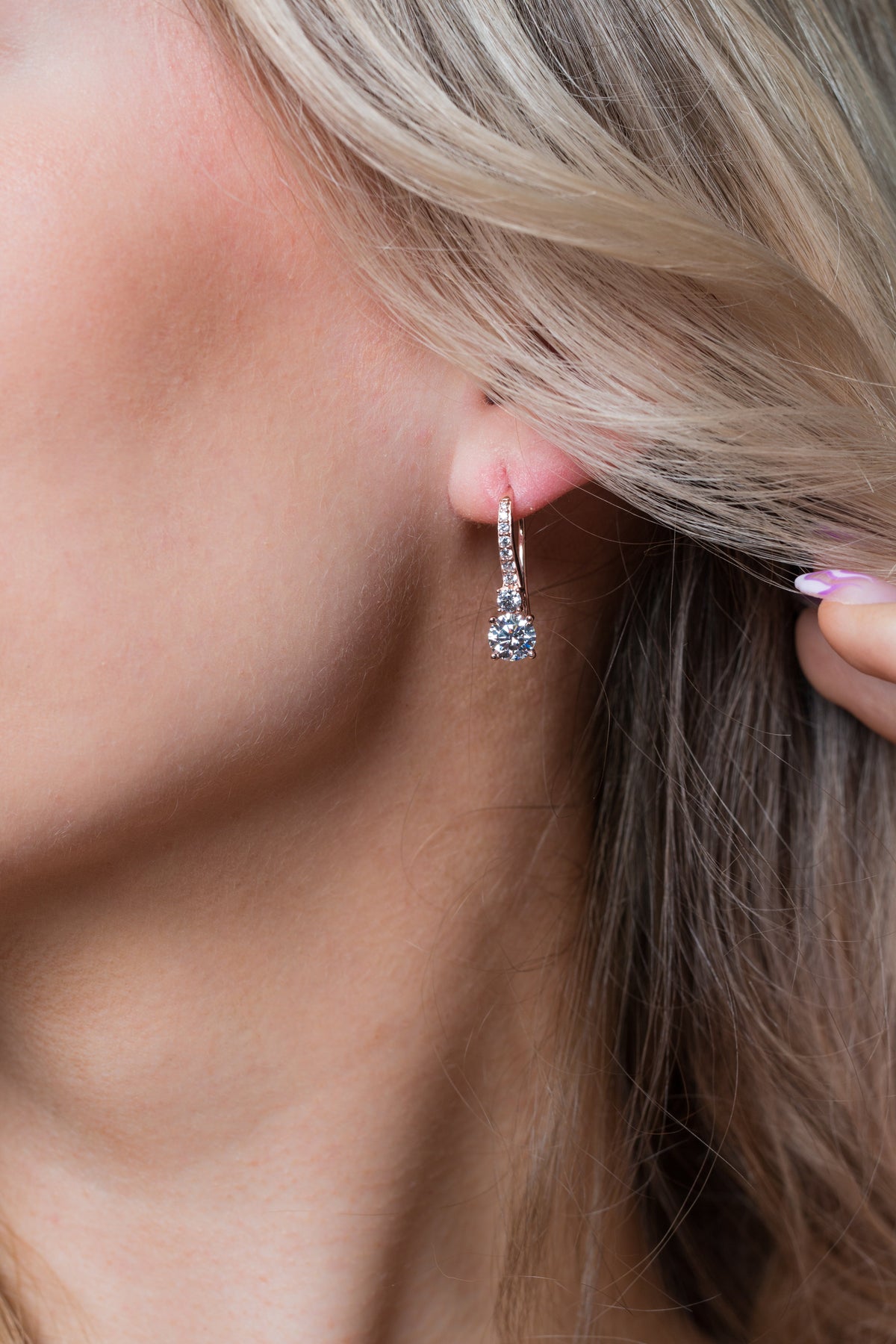 ICONIC BRIDAL DAPHNE EARRINGS ROSE GOLD