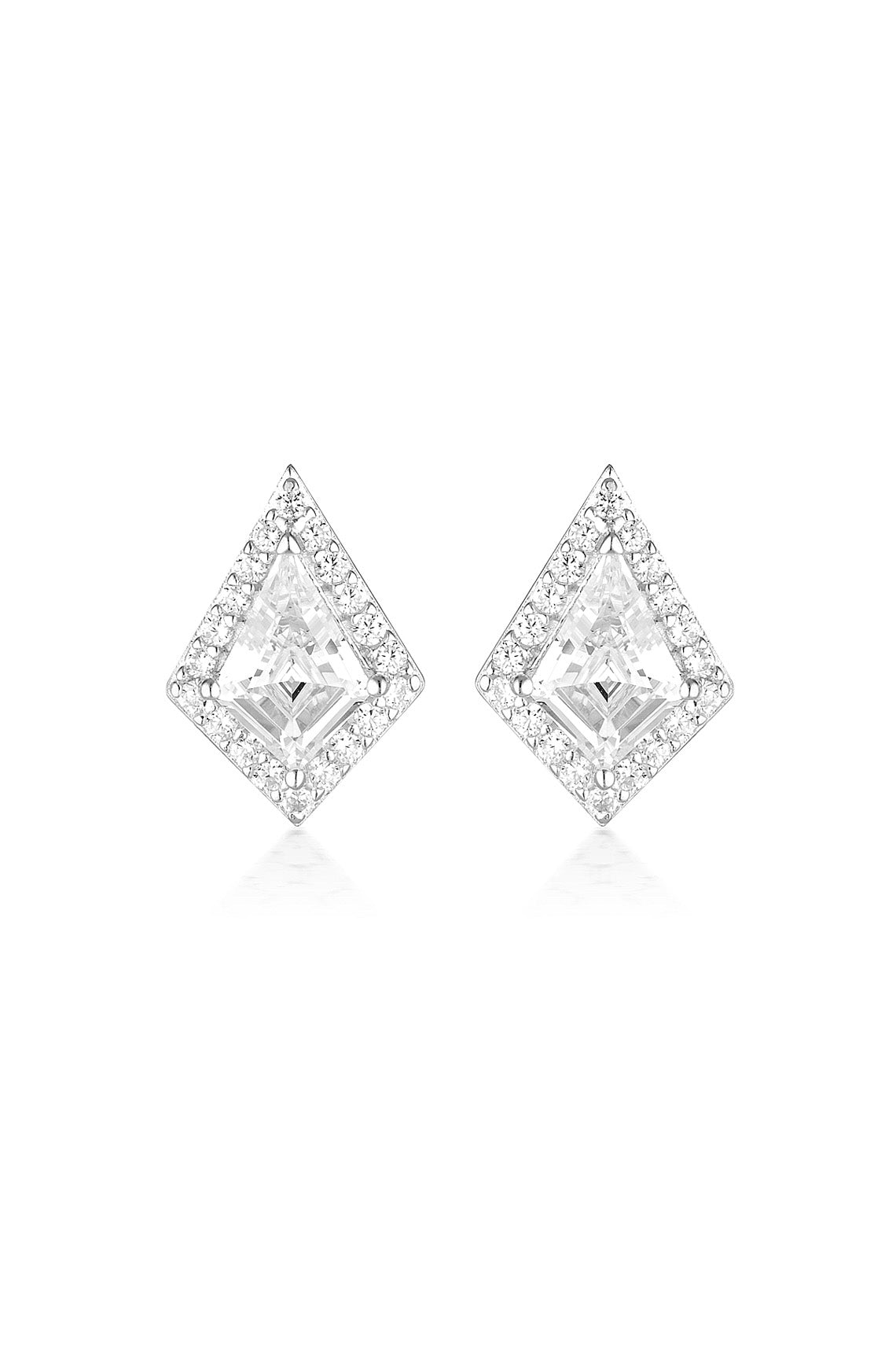 ROCK STAR SHIELD SILVER EARRINGS