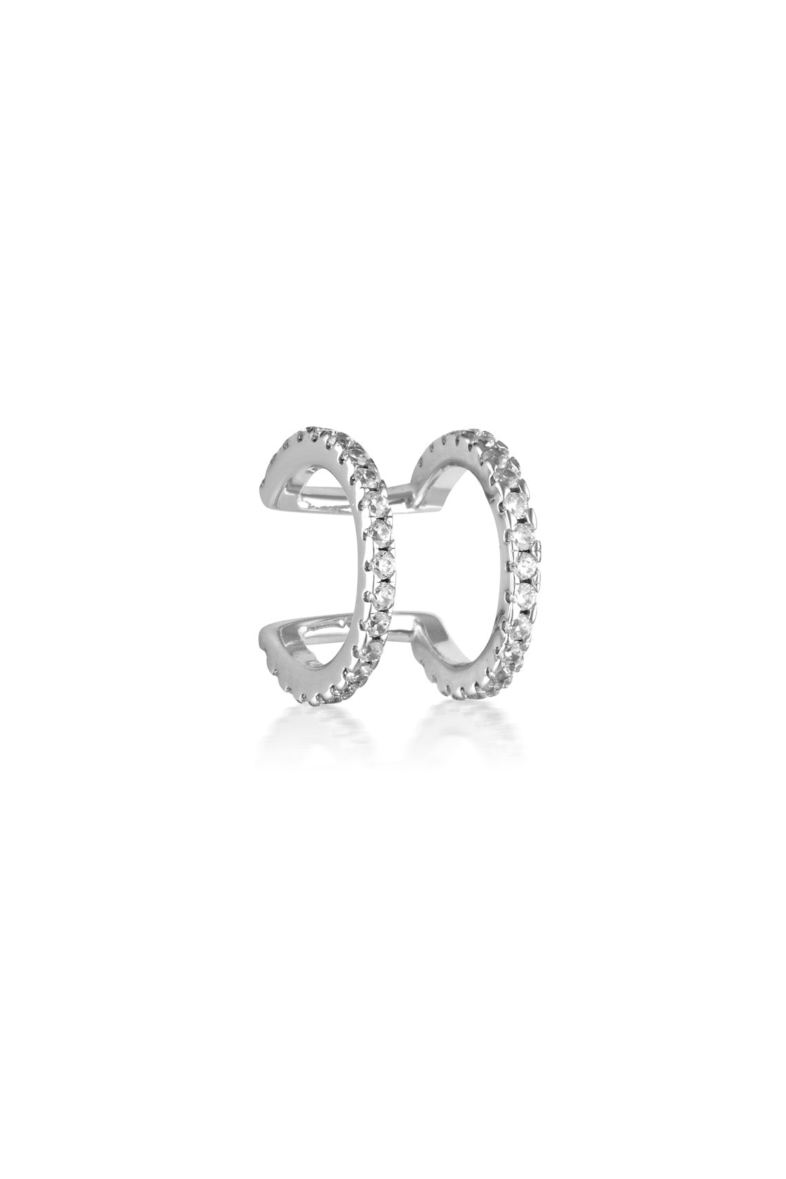 SIGNATURE DOUBLE EAR CUFF SILVER