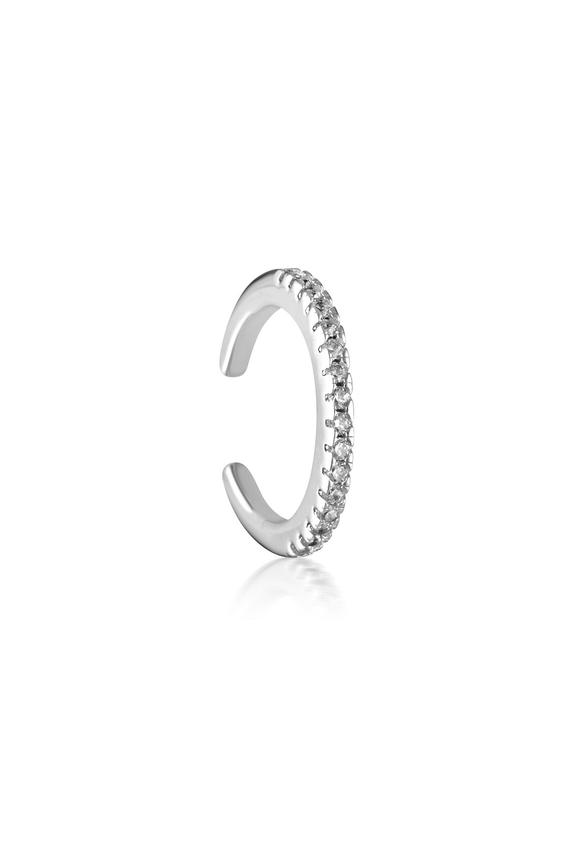 SIGNATURE THIN EAR CUFF SILVER