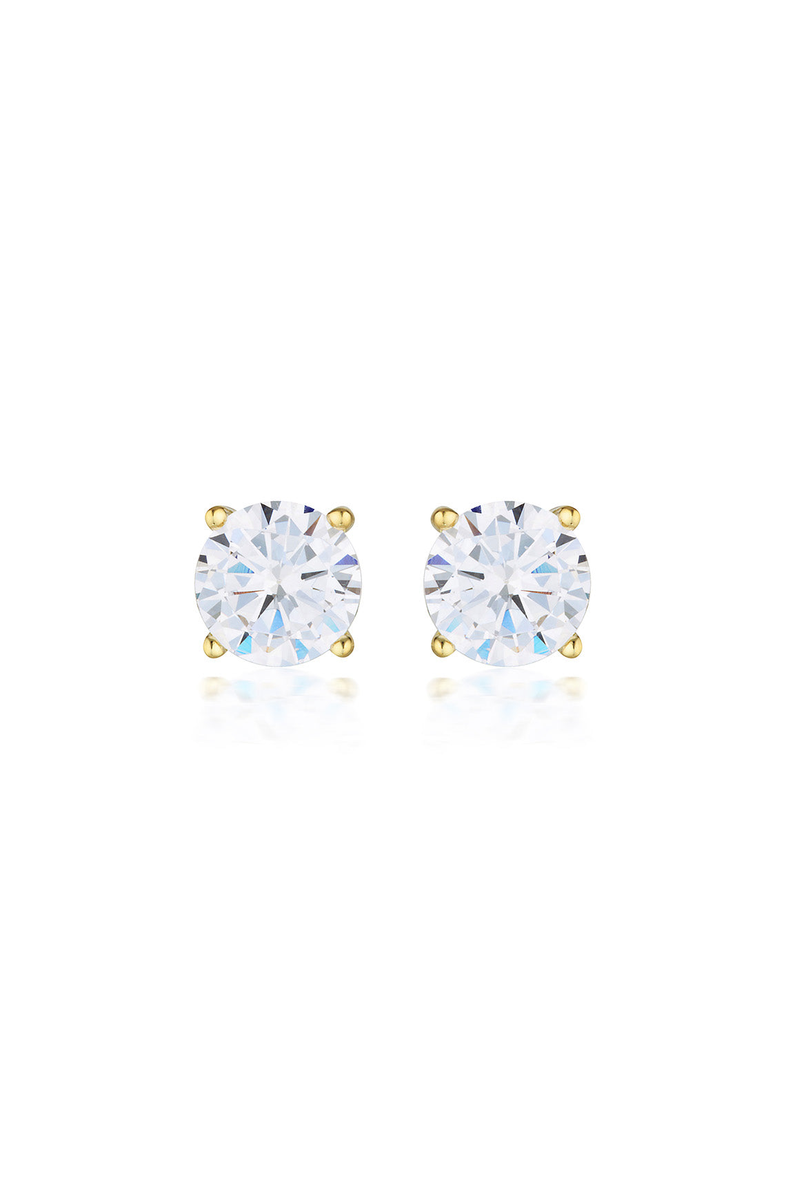 MOISSANITE STUDS 2TCW IN 9CT YELLOW GOLD